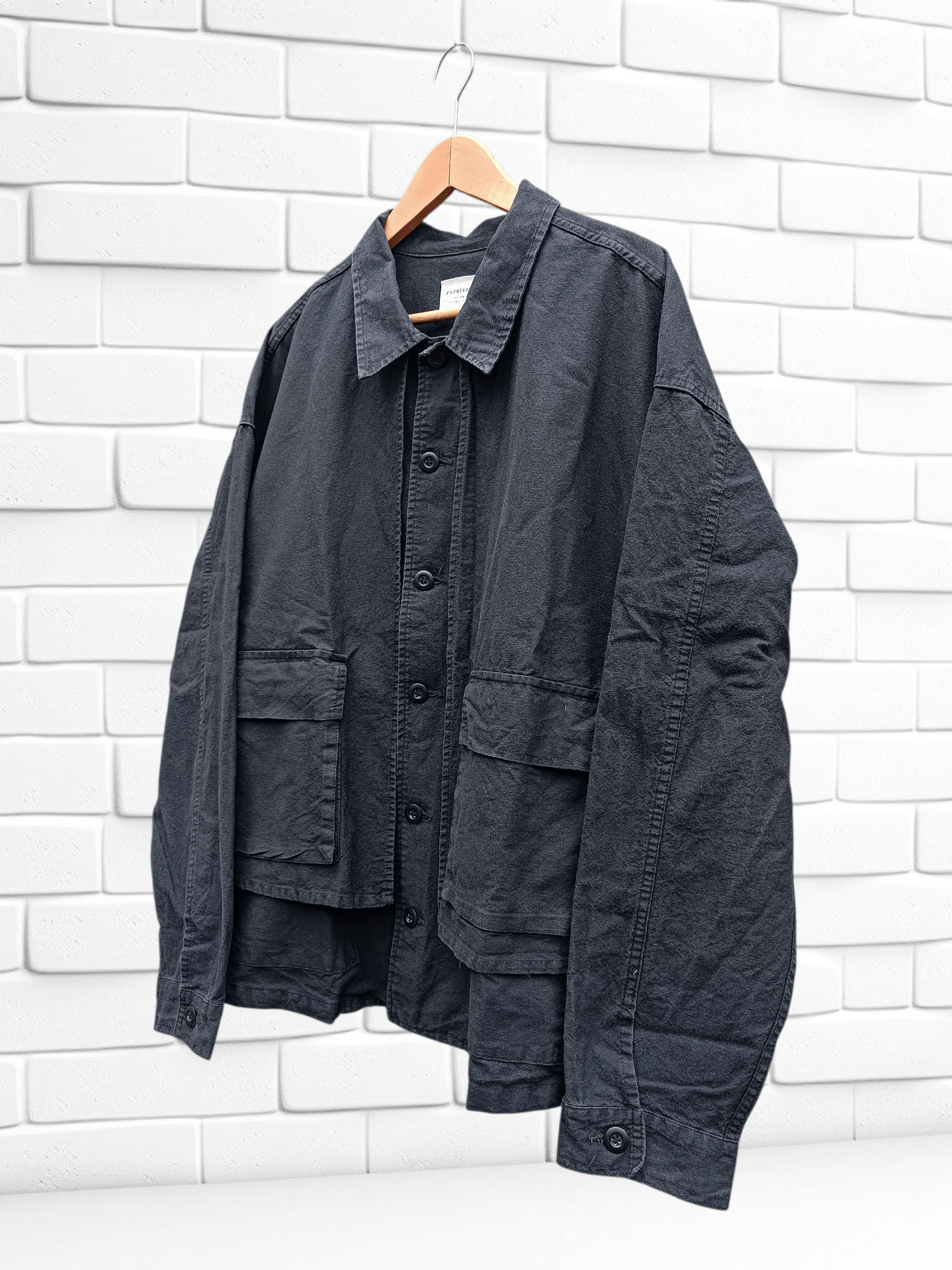 Japanese Brand Black Utility Chore Jacket Double Layer Yohji Issey Style Size US L / EU 52-54 / 3 - 3 Thumbnail