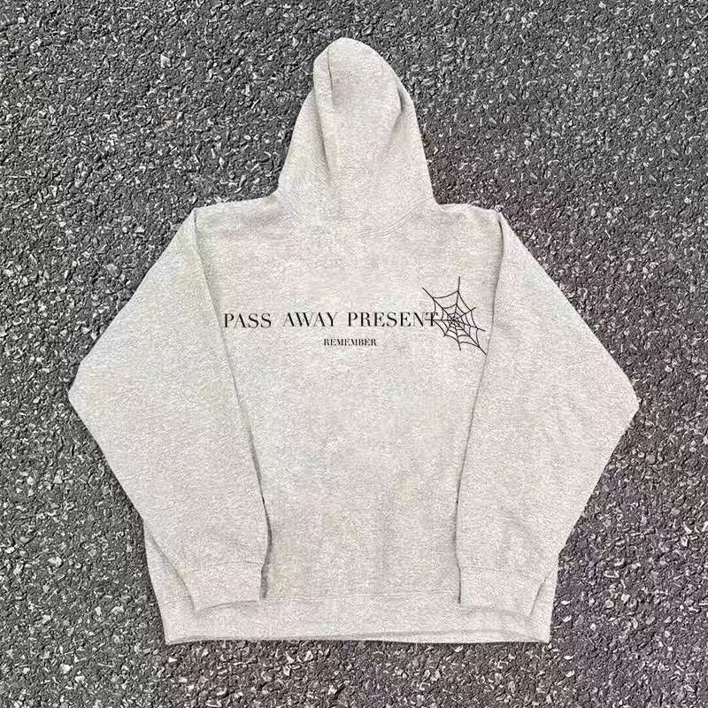Japanese Brand Hip Hop Street Eye Print Gray Hooded Sweatshirt Size US M / EU 48-50 / 2 - 2 Thumbnail