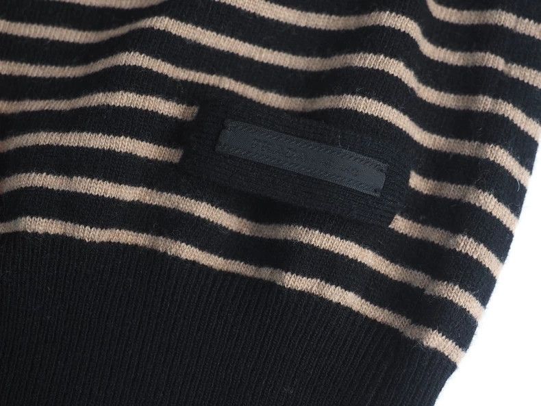 Prada PradaBlack and gold striped wool sweater 2503-Nextarrow Size US S / EU 44-46 / 1 - 3 Thumbnail