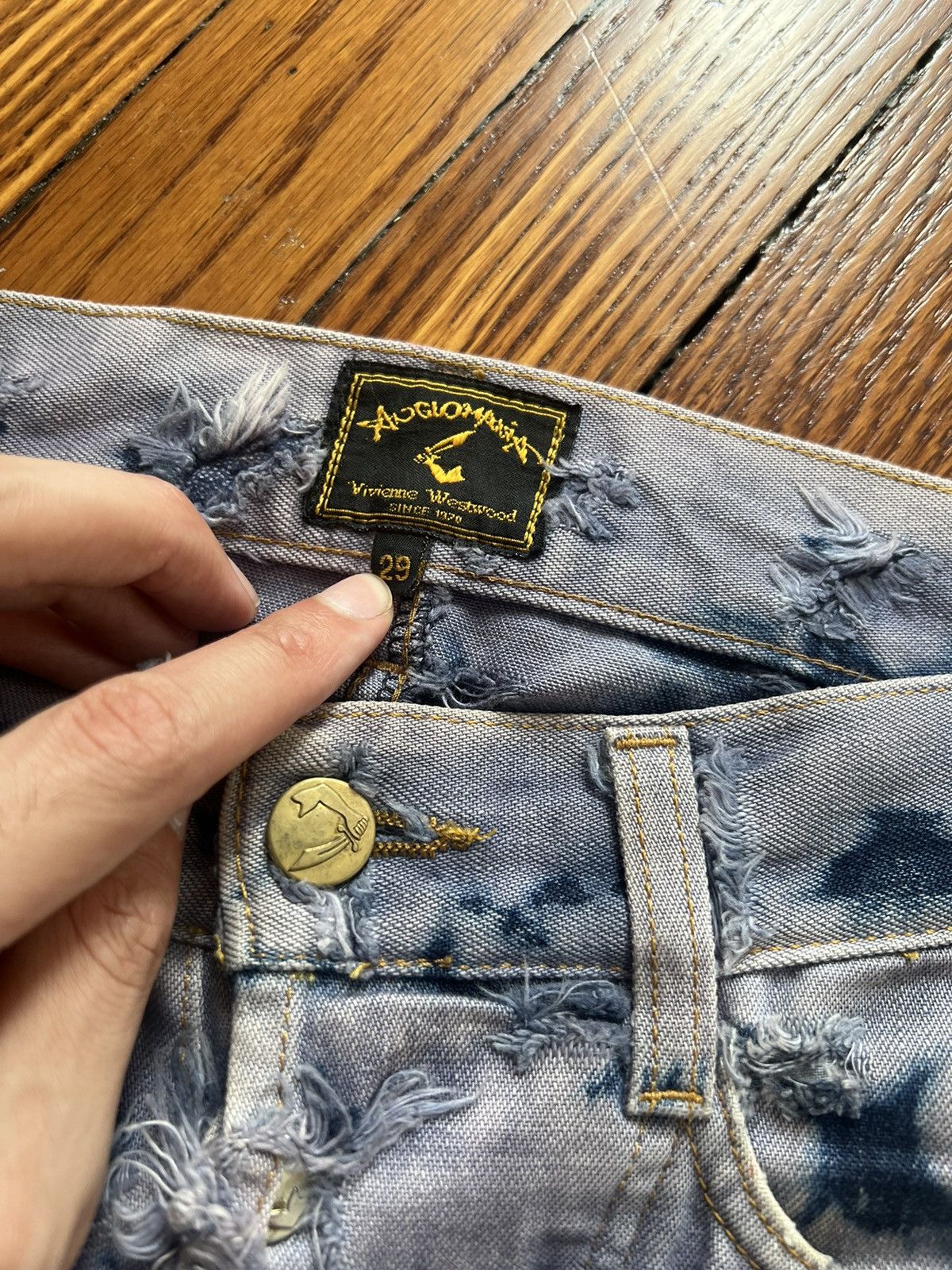 Vivienne Westwood Vivienne Westwood Anglomania Shredded Dyed denim Size US 29 - 5 Thumbnail
