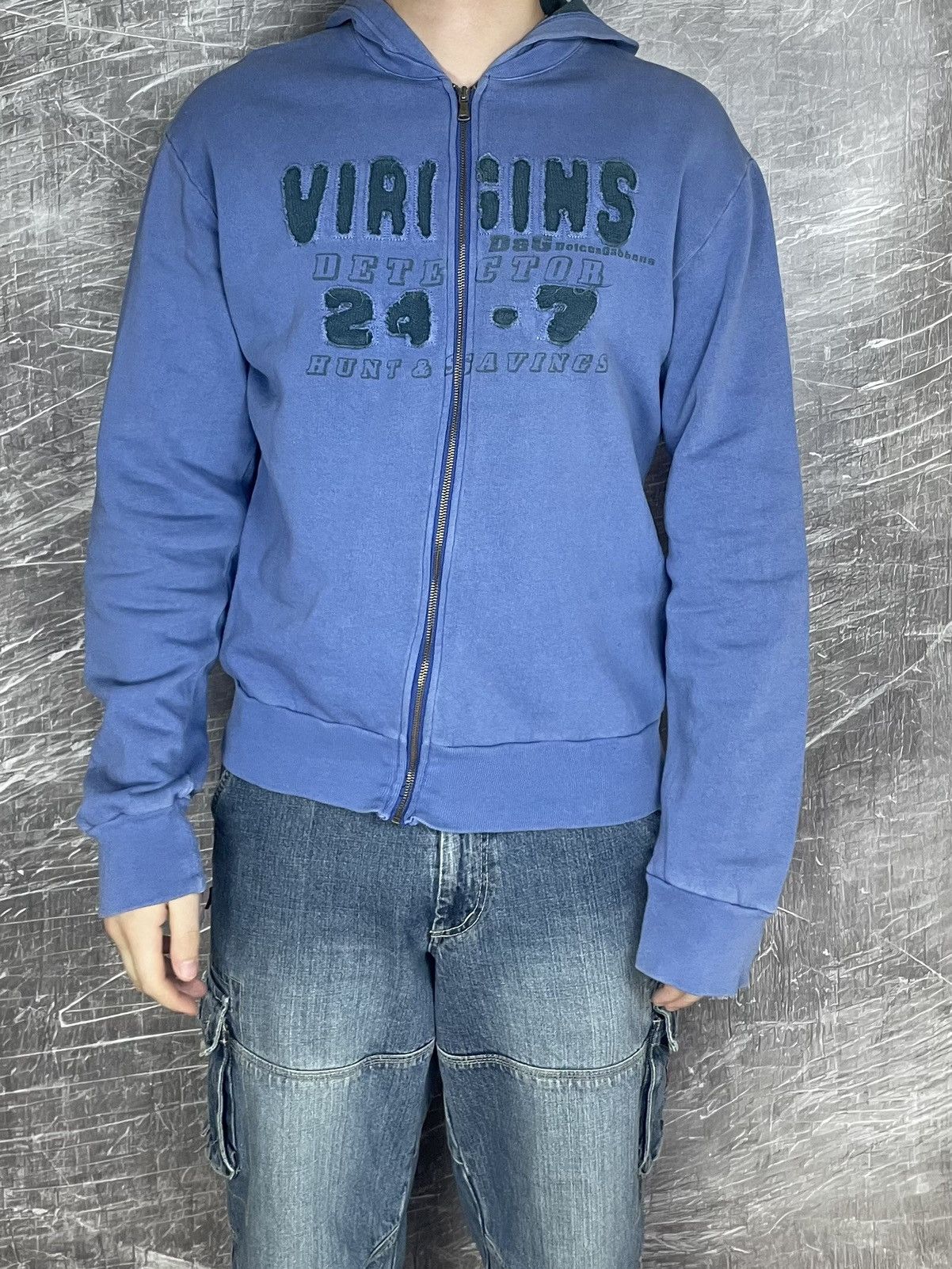 Dolce & Gabbana DOLCE GABBANA “VIRGINS DETECTOR 24/7” VINTAGE ZIP HOODIE Size US XL / EU 56 / 4 - 3 Thumbnail