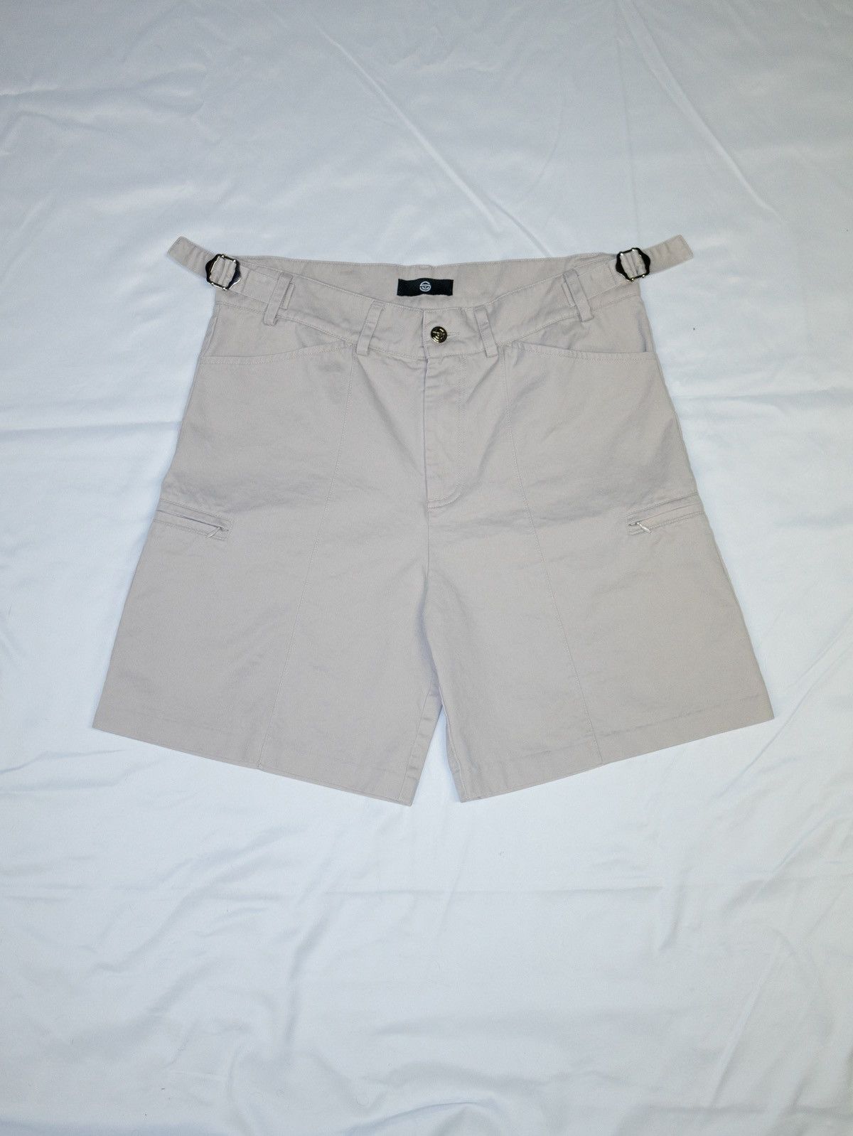 Other Beige Adjustable Soft Cotton Twill Shorts Size US 32 / EU 48 - 3 Thumbnail