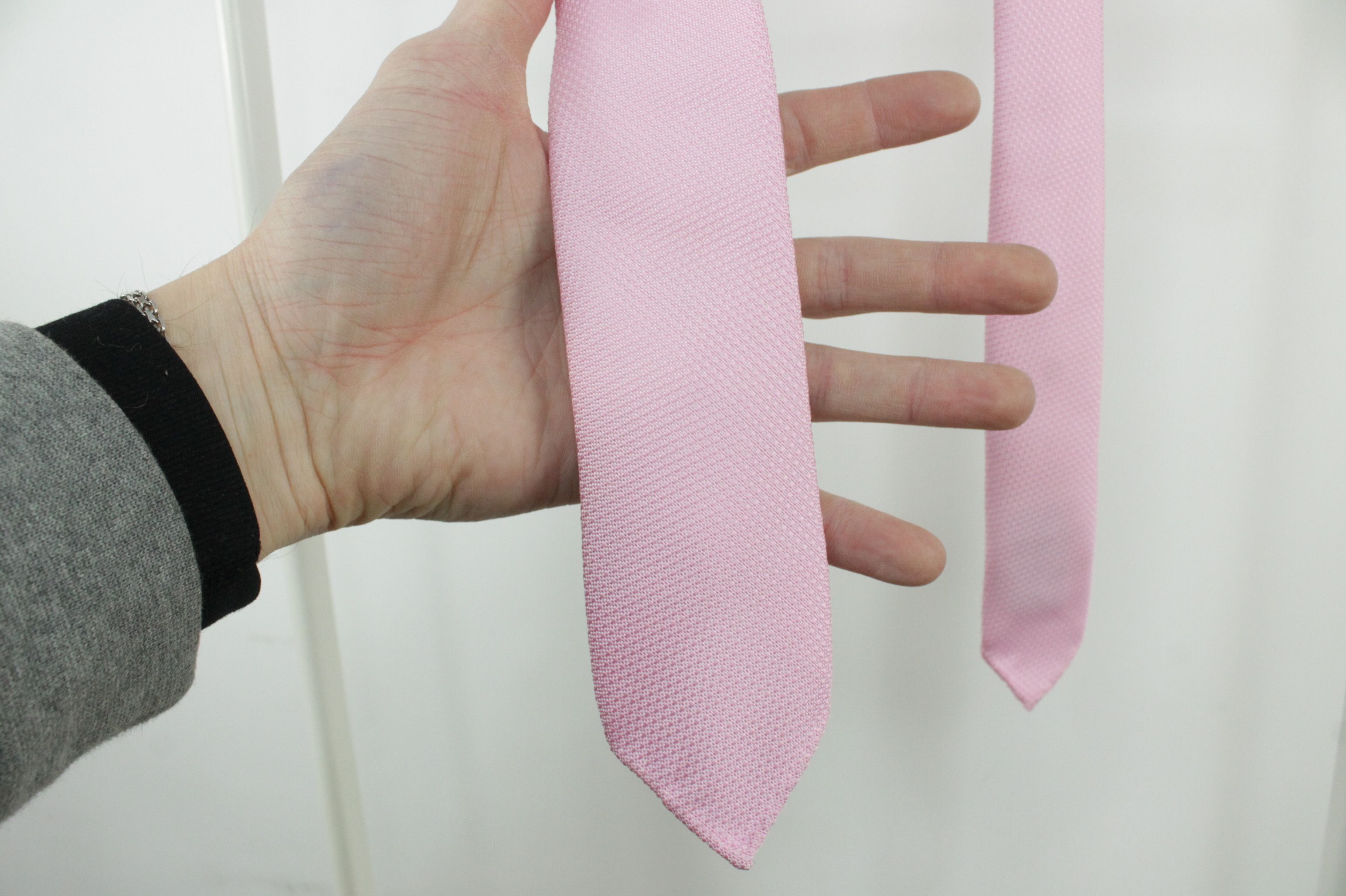 Hugo Boss Hugo Boss Soft Wrinkle free Jacquard Structure Pink Tie Size ONE SIZE - 2 Thumbnail