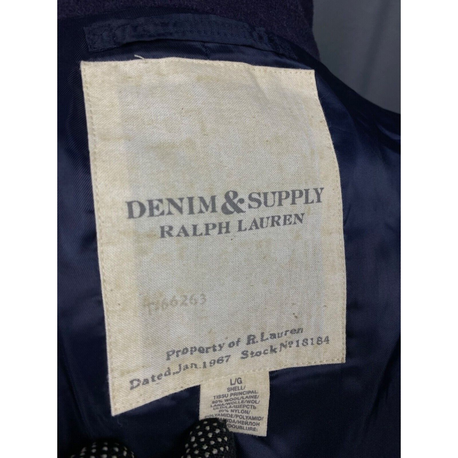 Denim & Supply Ralph Lauren Ralph Lauren Denim&Supply Men's Blue Wool Double Breasted Pe Size US L / EU 52-54 / 3 - 9 Thumbnail