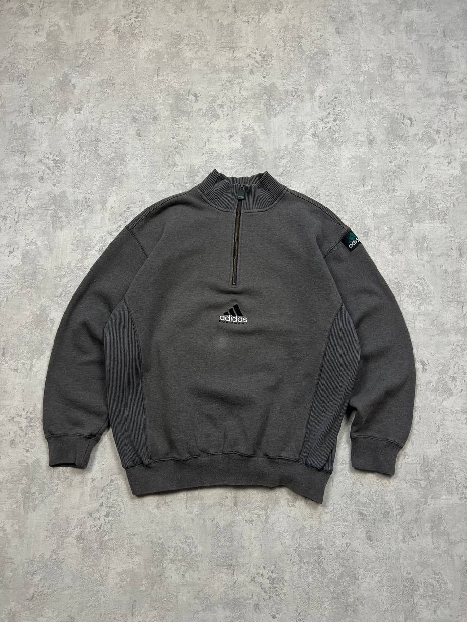Adidas Vintage Adidas Equipment 1/4 Zip Sweatshirt Center Logo Size US L / EU 52-54 / 3 - 1 Thumbnail