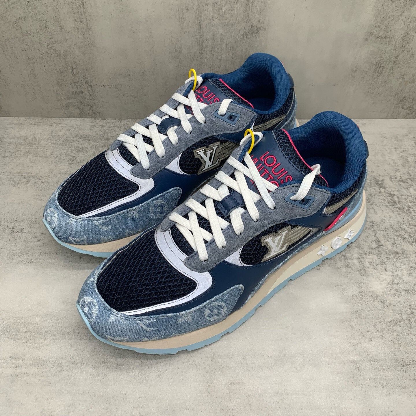 Louis Vuitton Louis Vuitton Blue Denim Sneakers Size US 7.5 / EU 40-41 - 1 Thumbnail