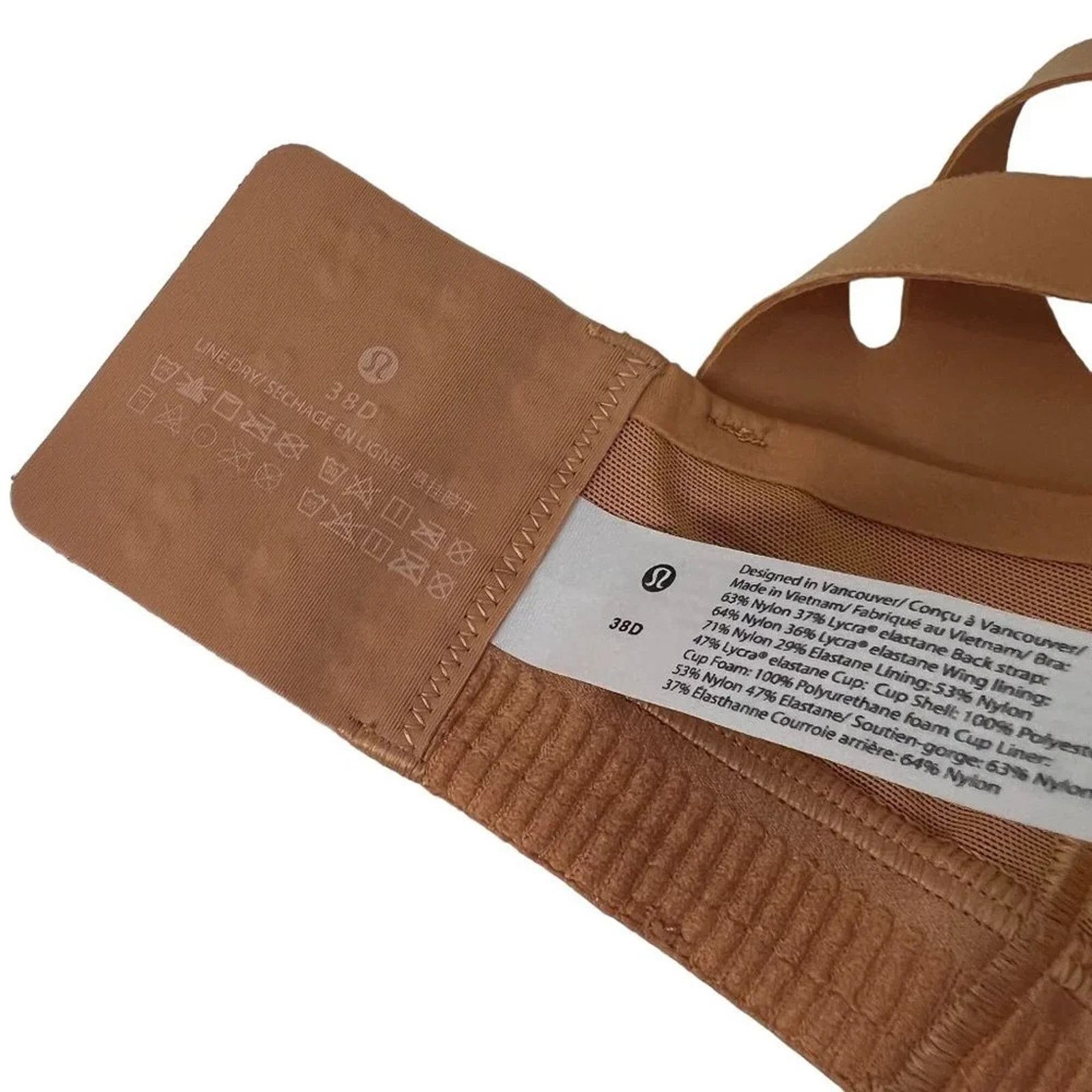 Lululemon Lululemon AirSupport Bra High Support Apricot Womens 38D Size ONE SIZE - 6 Thumbnail