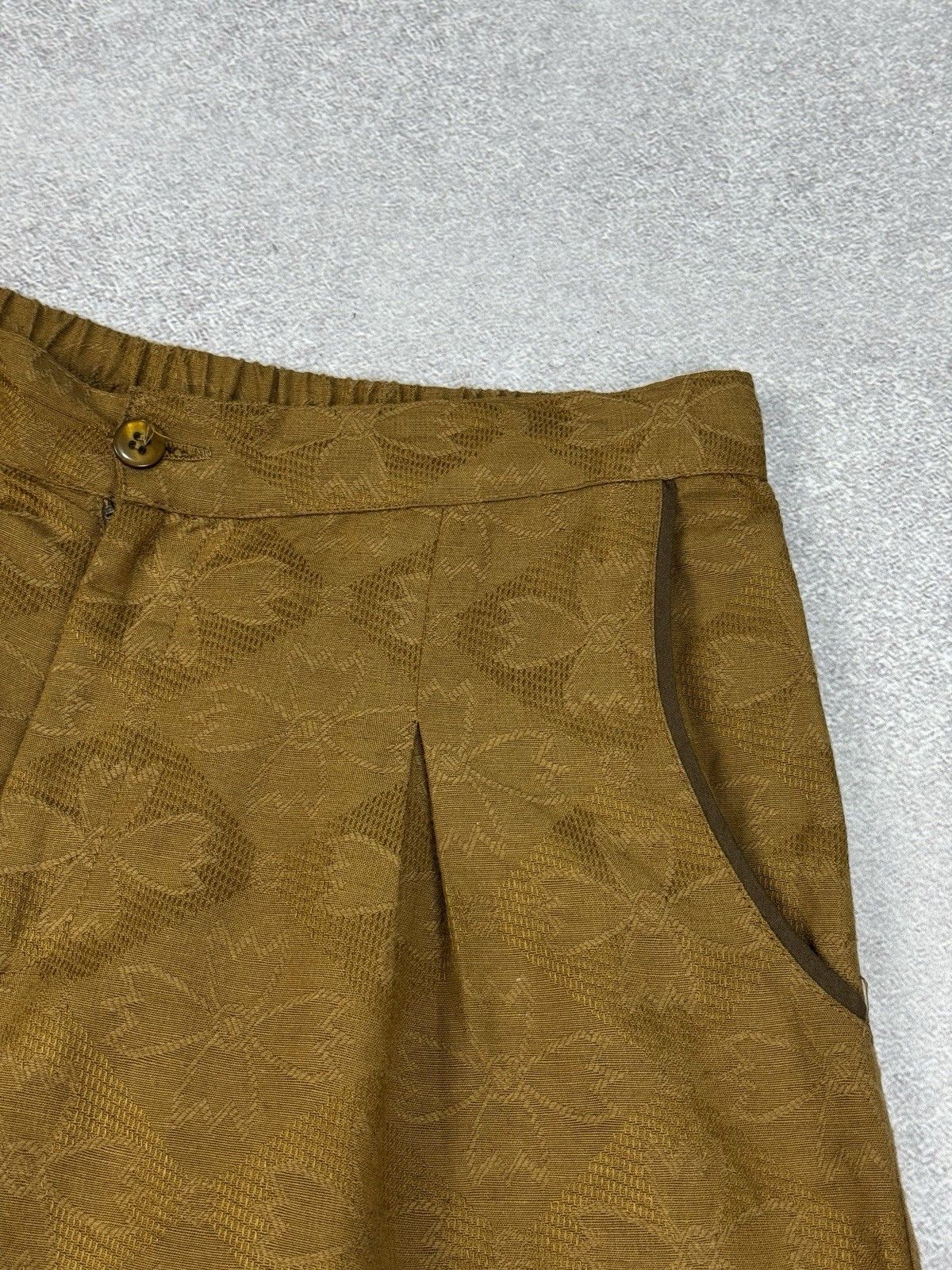 Gudrun Sjoden Gudrun Sjoden Brown Relaxed Wide Leg Flowers Pull On Pants Size 34" / US 12 / IT 48 - 4 Thumbnail