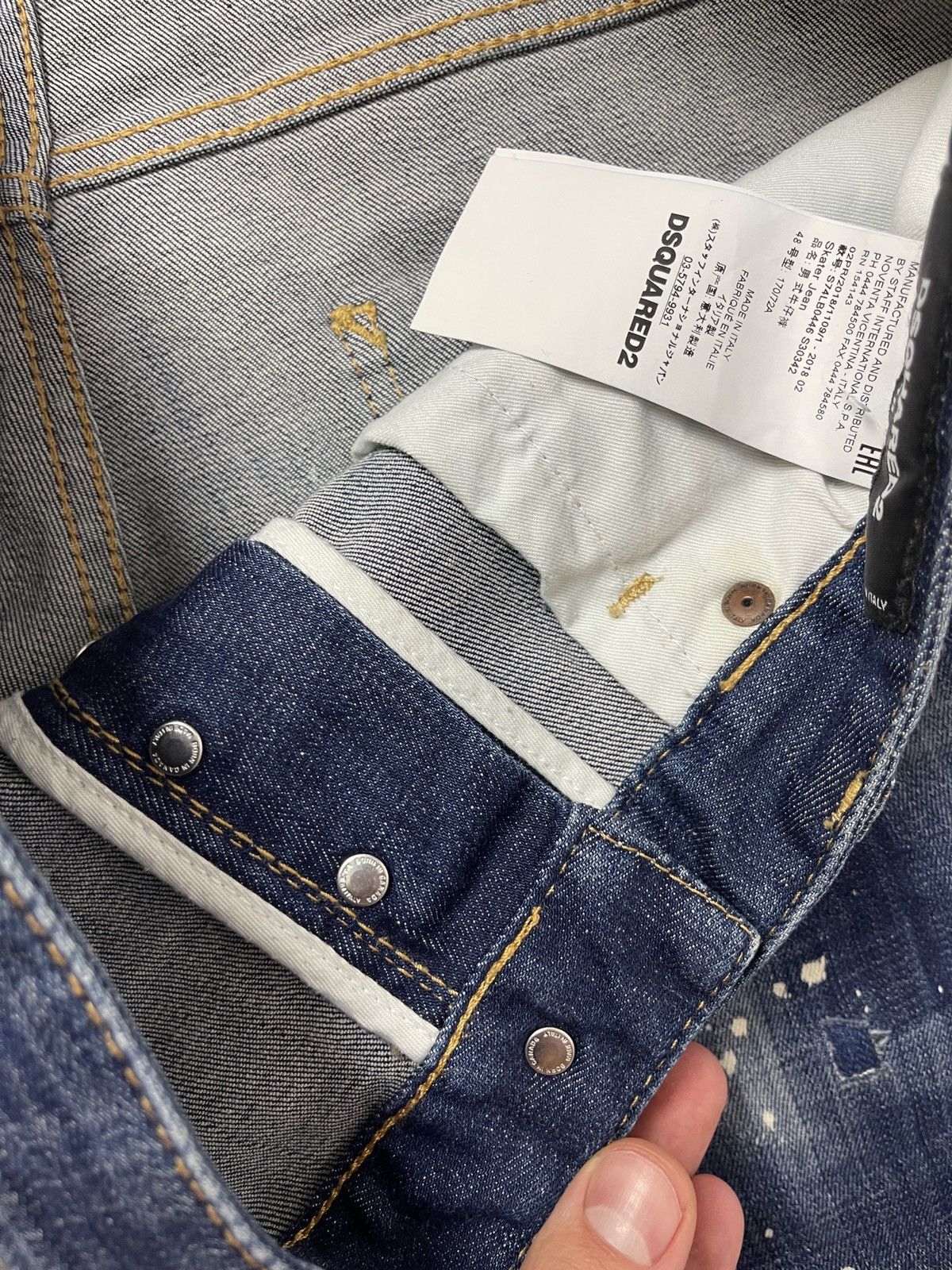 Dsquared2 DSQUARED2 cropped JEANS - SKATER JEAN distressed painted Size US 32 / EU 48 - 12 Thumbnail