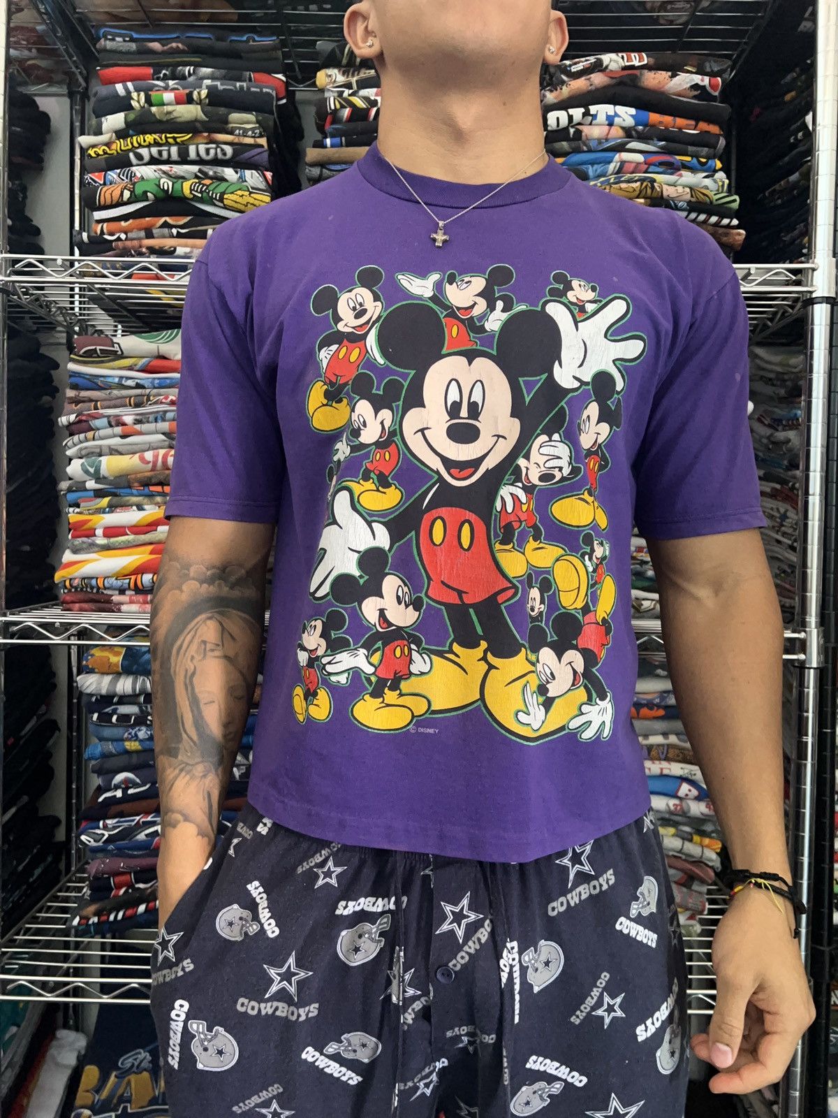 Disney 80s Mickey Mouse Collage Tee Size US L / EU 52-54 / 3 - 2 Thumbnail