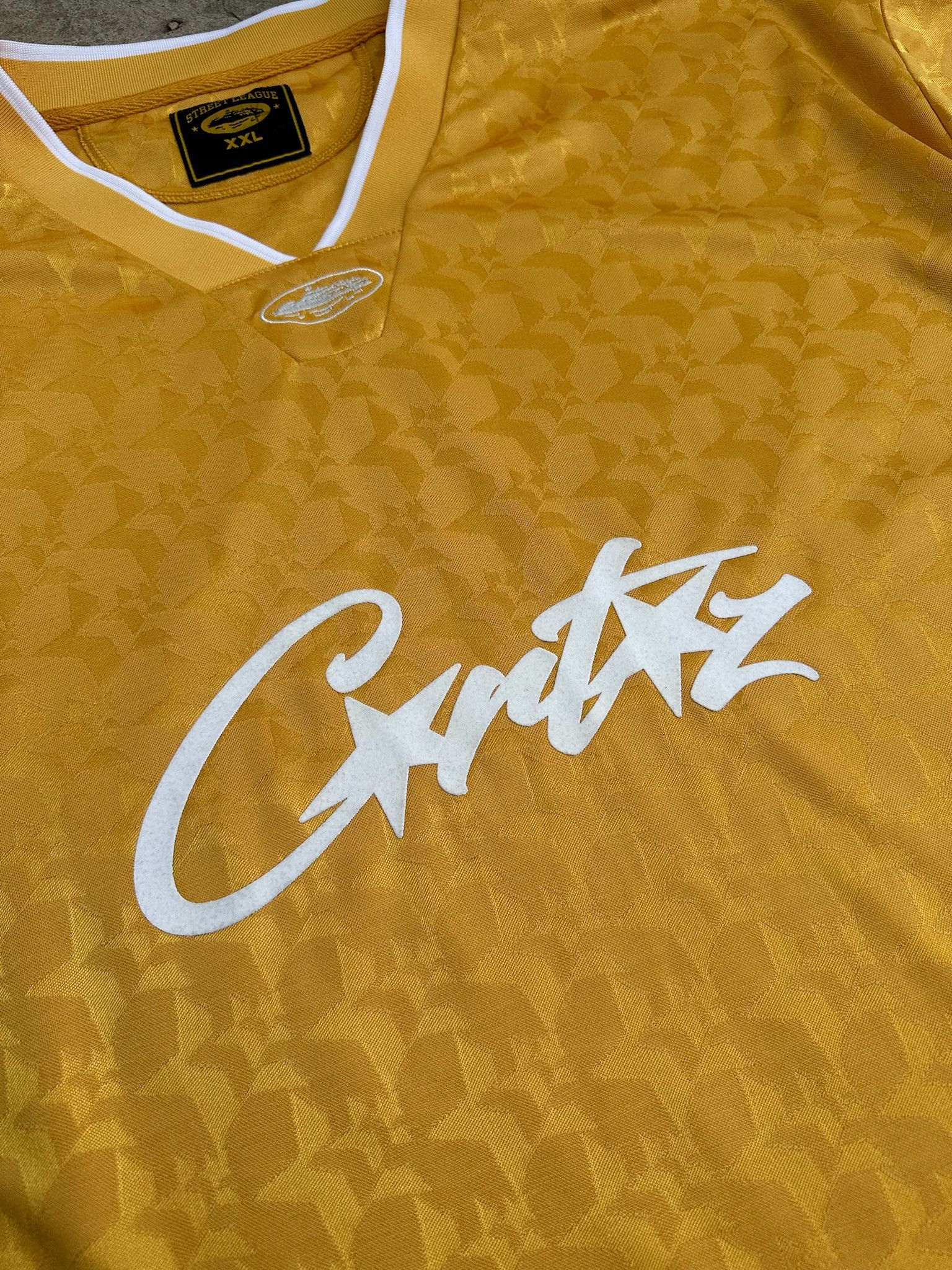 Corteiz Cortez Street League Jersey Yellow Red Size US XXL / EU 58 / 5 - 5 Thumbnail