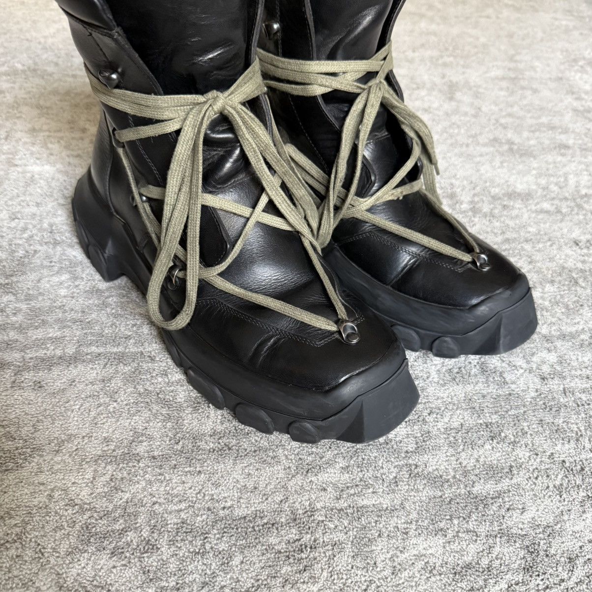 Rick Owens SS18 Rick Owens Mainline Pentagram Lace Bozo Tractor Boots Size US 10.5 / EU 43-44 - 4 Thumbnail