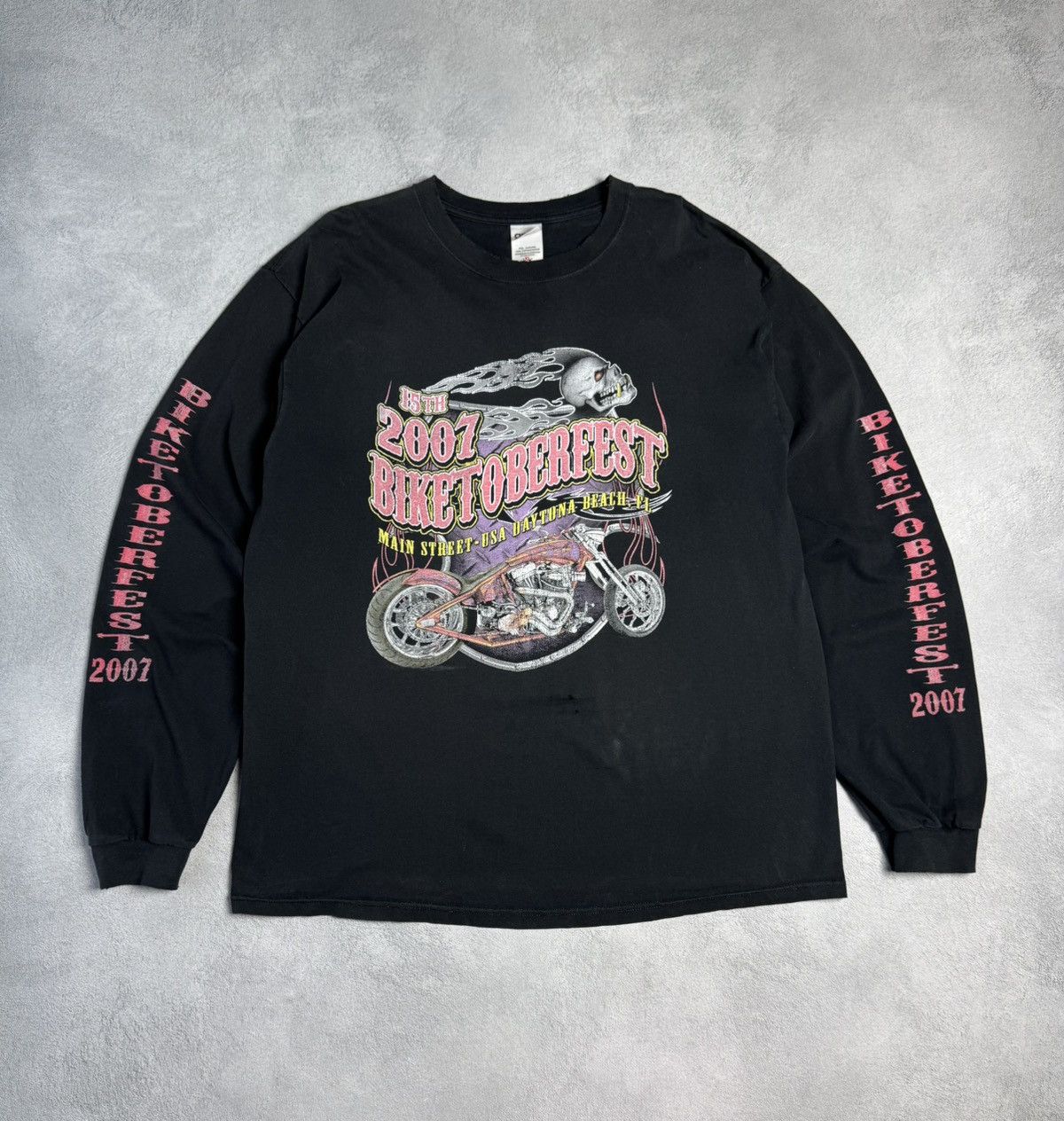 Anvil Biketoberfast 2007 Double Sided Print Motorcycle Shirt Anvil Size US XL / EU 56 / 4 - 1 Thumbnail