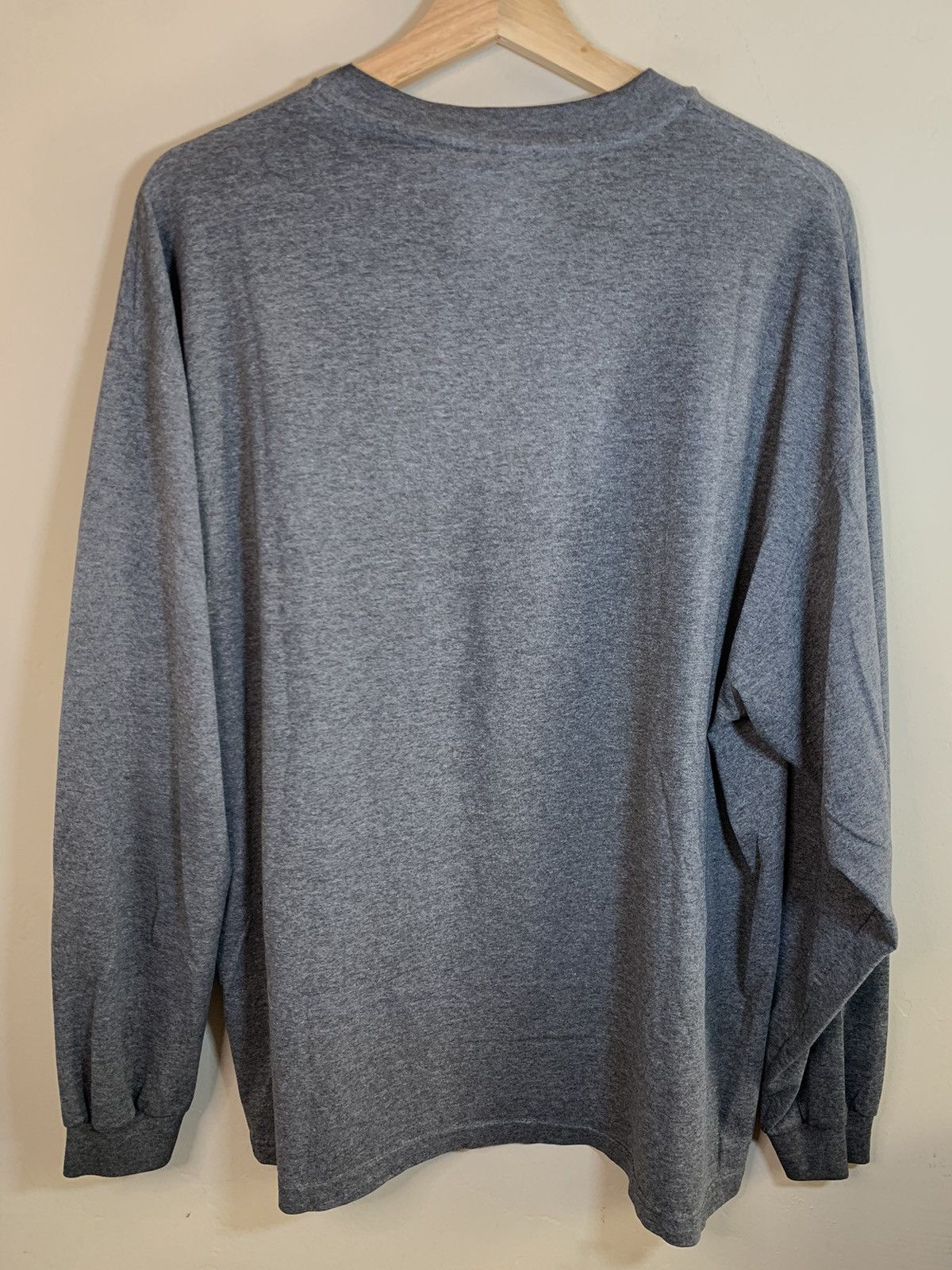Hanes × Vintage *RARE* Vintage Faded Blank Long Sleeve Mid Collar Shirt - L Size US L / EU 52-54 / 3 - 2 Thumbnail