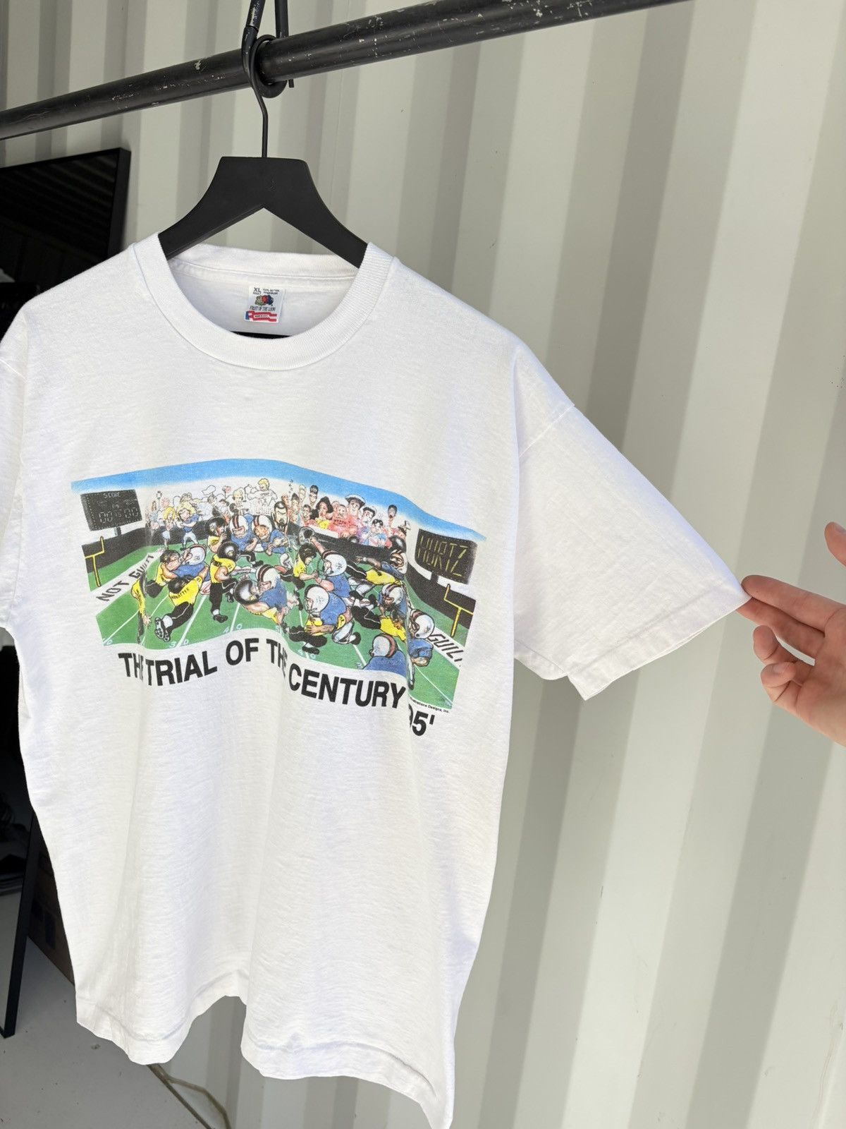 Vintage Vintage OJ Trial Of Century Shirt Faded Grunge Band Size US XL / EU 56 / 4 - 2 Thumbnail