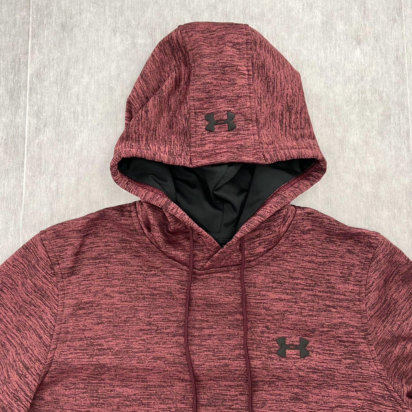 Under Armour VINTAGE Under Armour Hoodie Mens M Red ColdGear Pockets Drawstring Pullover Sweatshirt 90s Sports Mens M Size US M / EU 48-50 / 2 - 3 Thumbnail