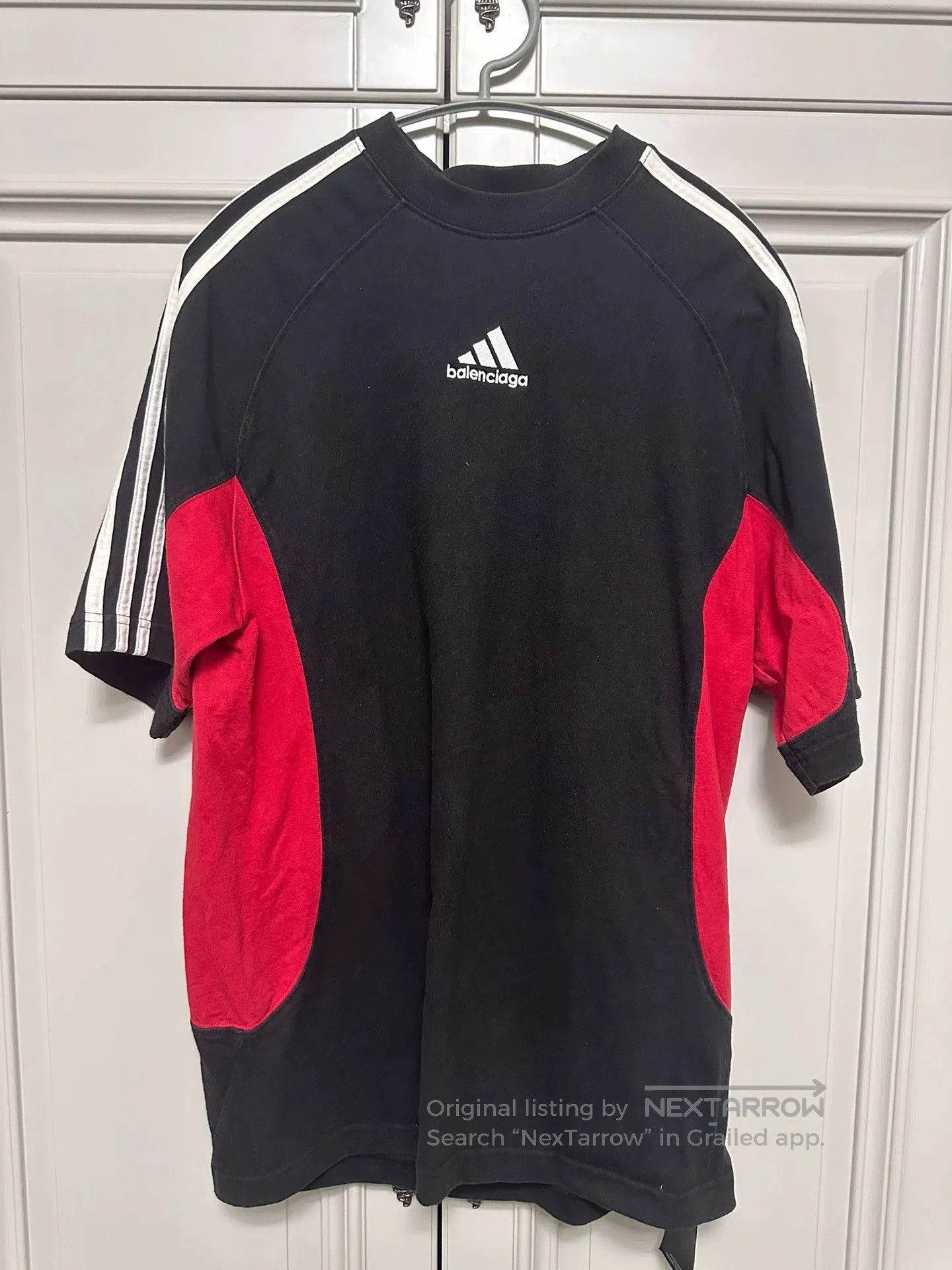 Balenciaga Balenciaga adidas collaboration spliced washed short-sleeve Size US XXS / EU 40 - 1 Thumbnail