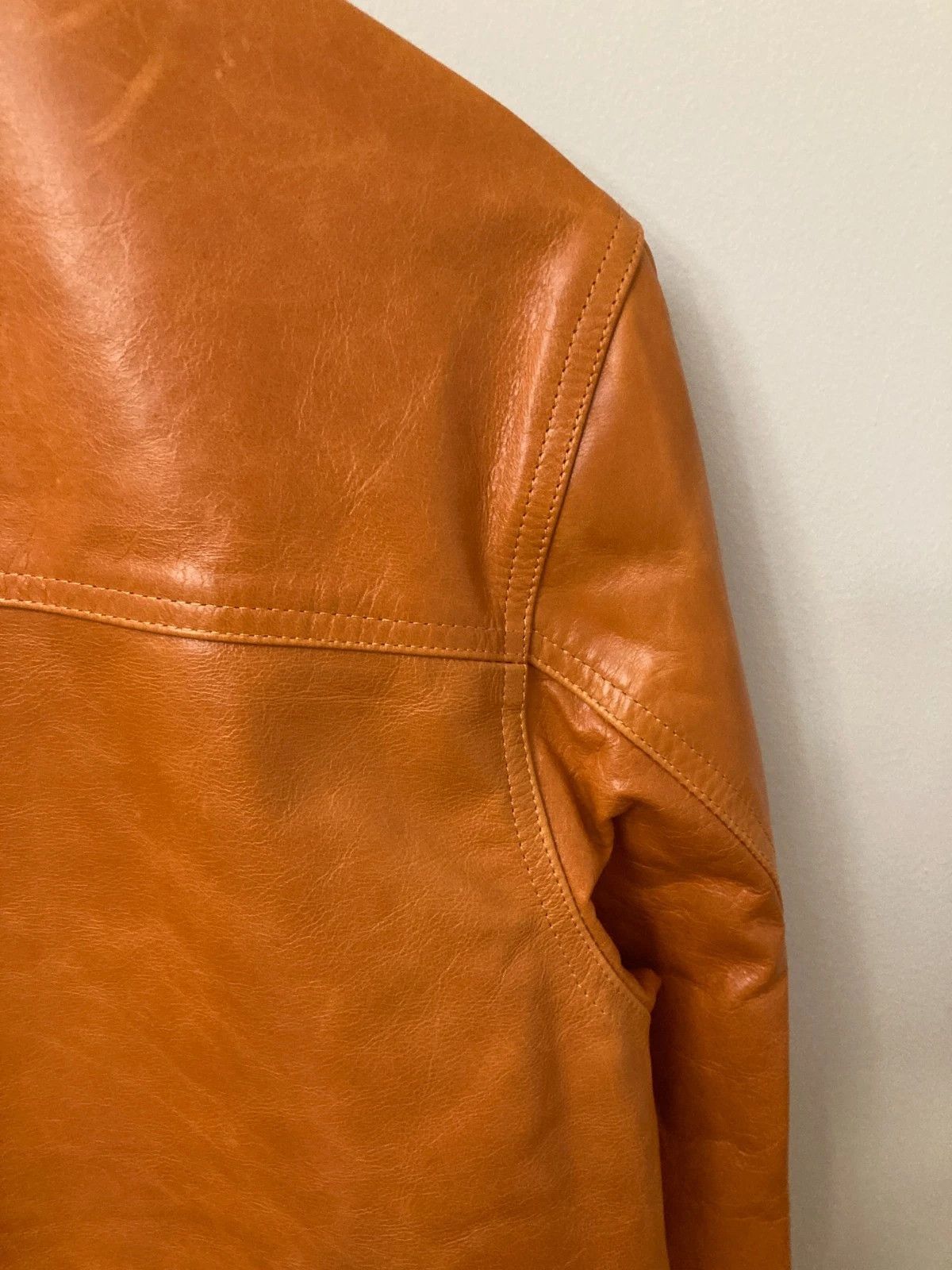 clothsurgeon Leather Jacket Orange Medium/Large Made in England Size US M / EU 48-50 / 2 - 10 Thumbnail