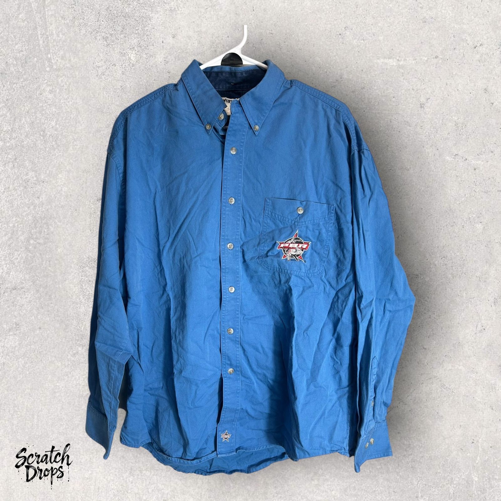 Wrangler Vintage Wrangler Mens Large Blue Button Up Shirt Long Sleeve Size US L / EU 52-54 / 3 - 1 Thumbnail