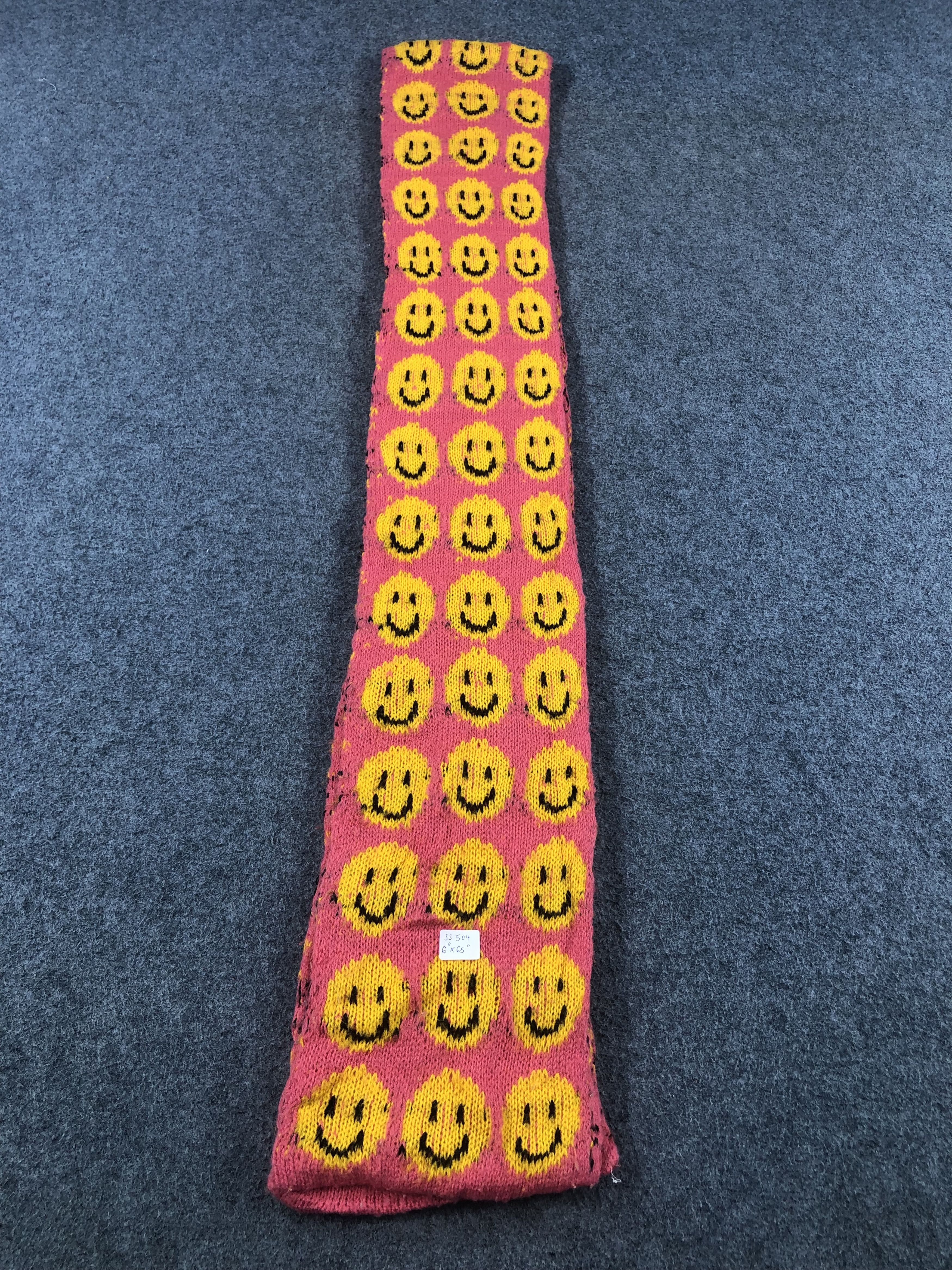 Vintage Smiley Design Scarf / Muffler / Neckwear Size ONE SIZE - 2 Thumbnail