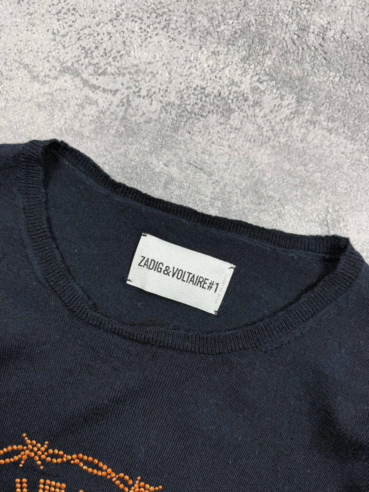 Zadig & Voltaire Zadiq & Voltaire Sweater Navy Jumper Big Logo Streetwear Size US M / EU 48-50 / 2 - 10 Thumbnail