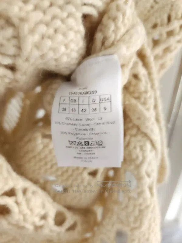 Dior Dior Cream Lace Short Sleeve Pullover Sweater . Size XS / US 0-2 / IT 36-38 - 7 Thumbnail