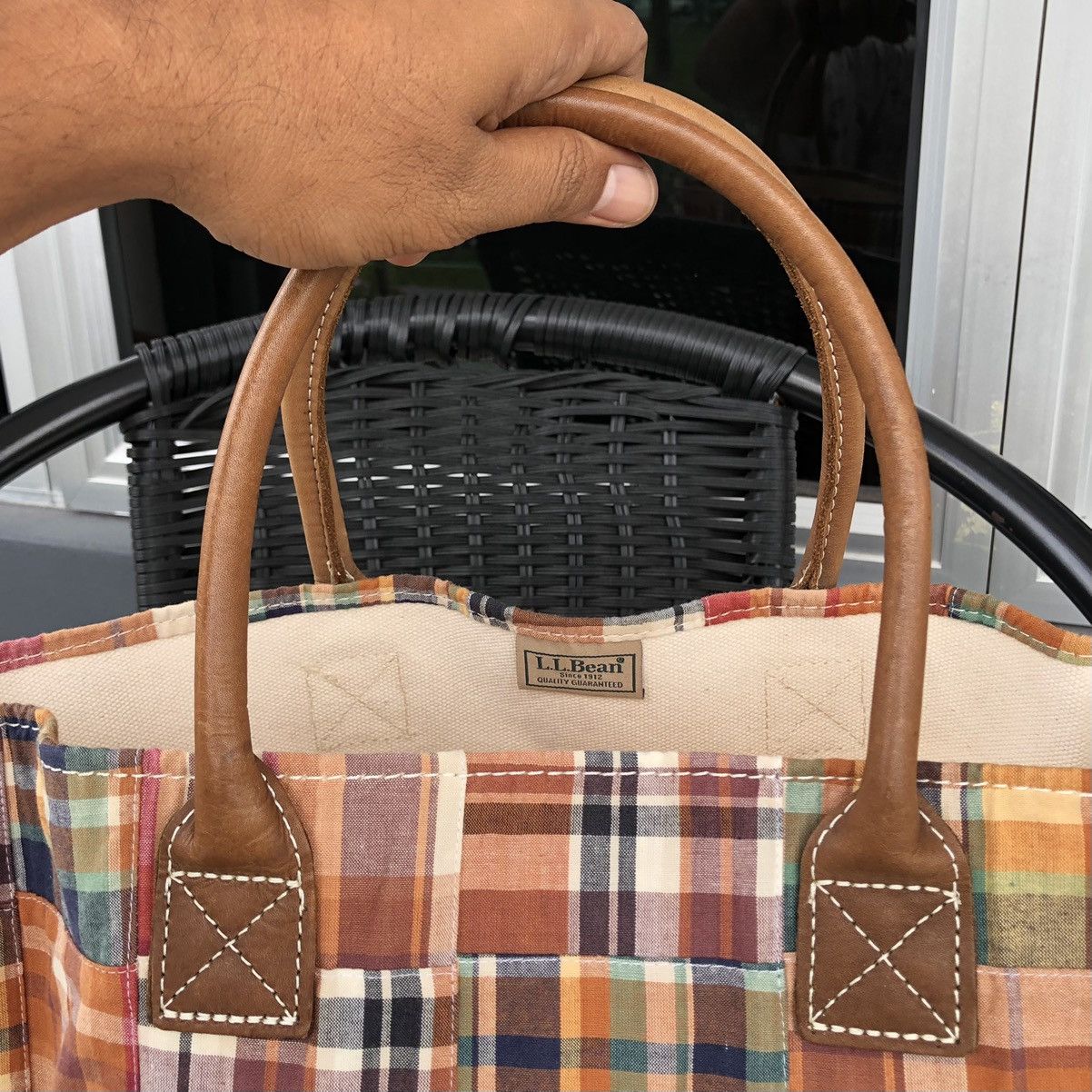 L.L. Bean Vintage L.L.Bean Leather Trim Tote Bag Size ONE SIZE - 9 Thumbnail