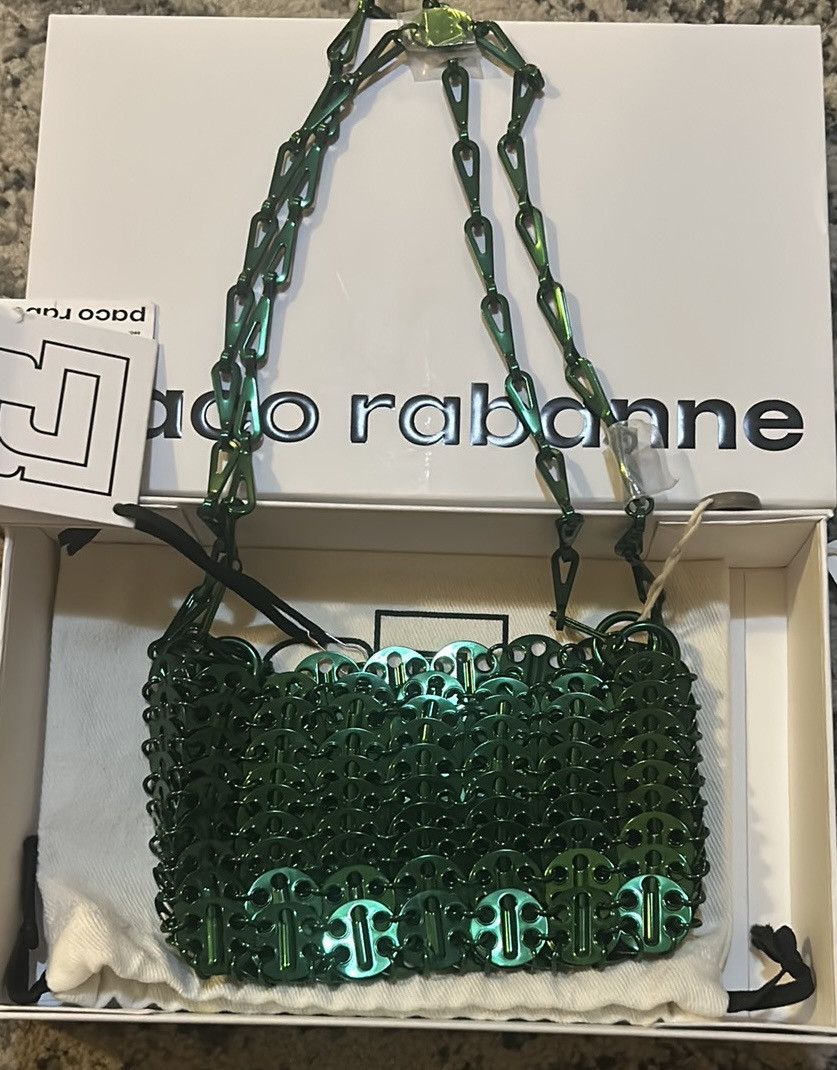 Paco Rabanne Paco Rabanne 1969 Nano chainmail shoulder bag Dark Green Size ONE SIZE - 6 Thumbnail