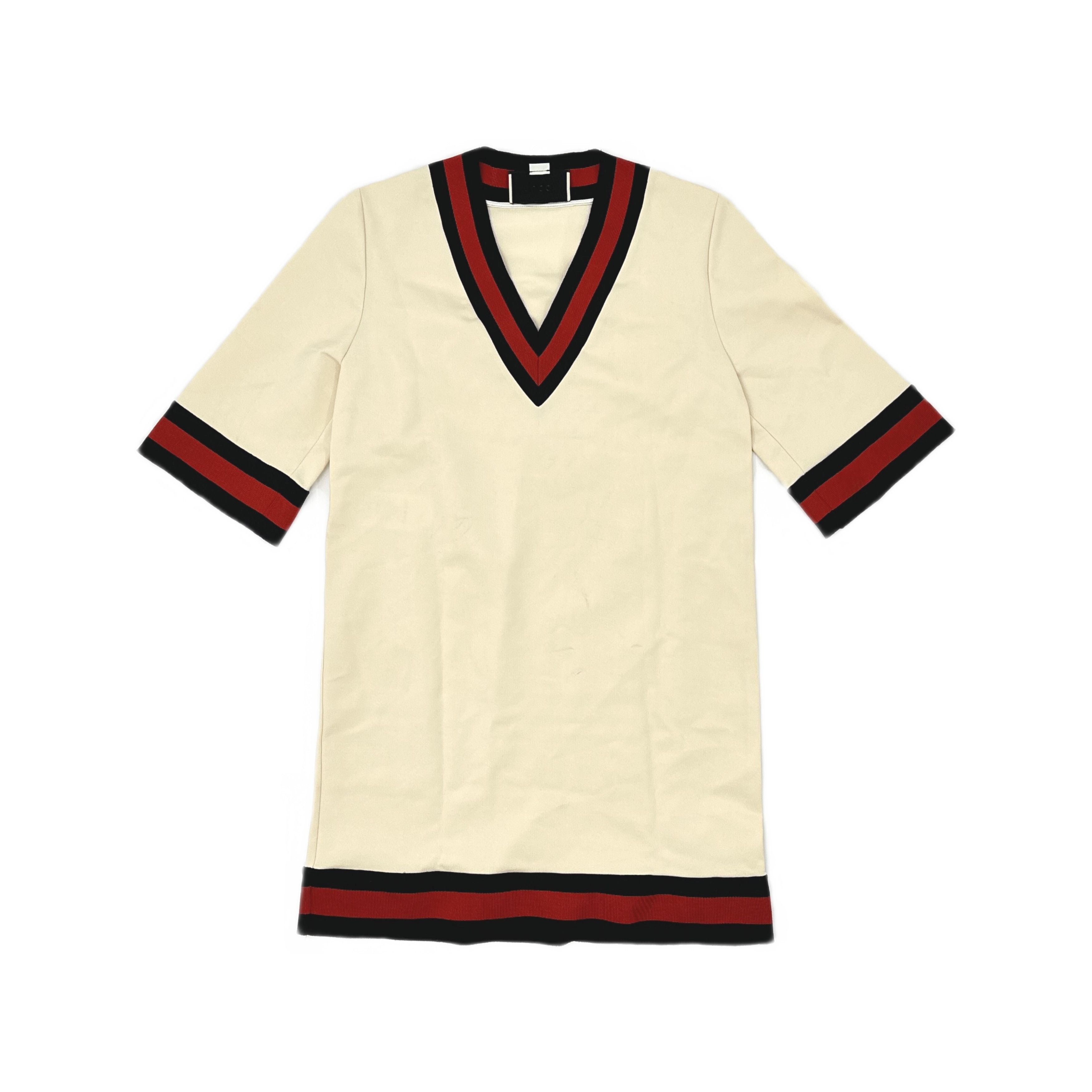 Gucci Gucci Web Trim V-Neck Mini Dress L Size L / US 10 / IT 46 - 1 Thumbnail