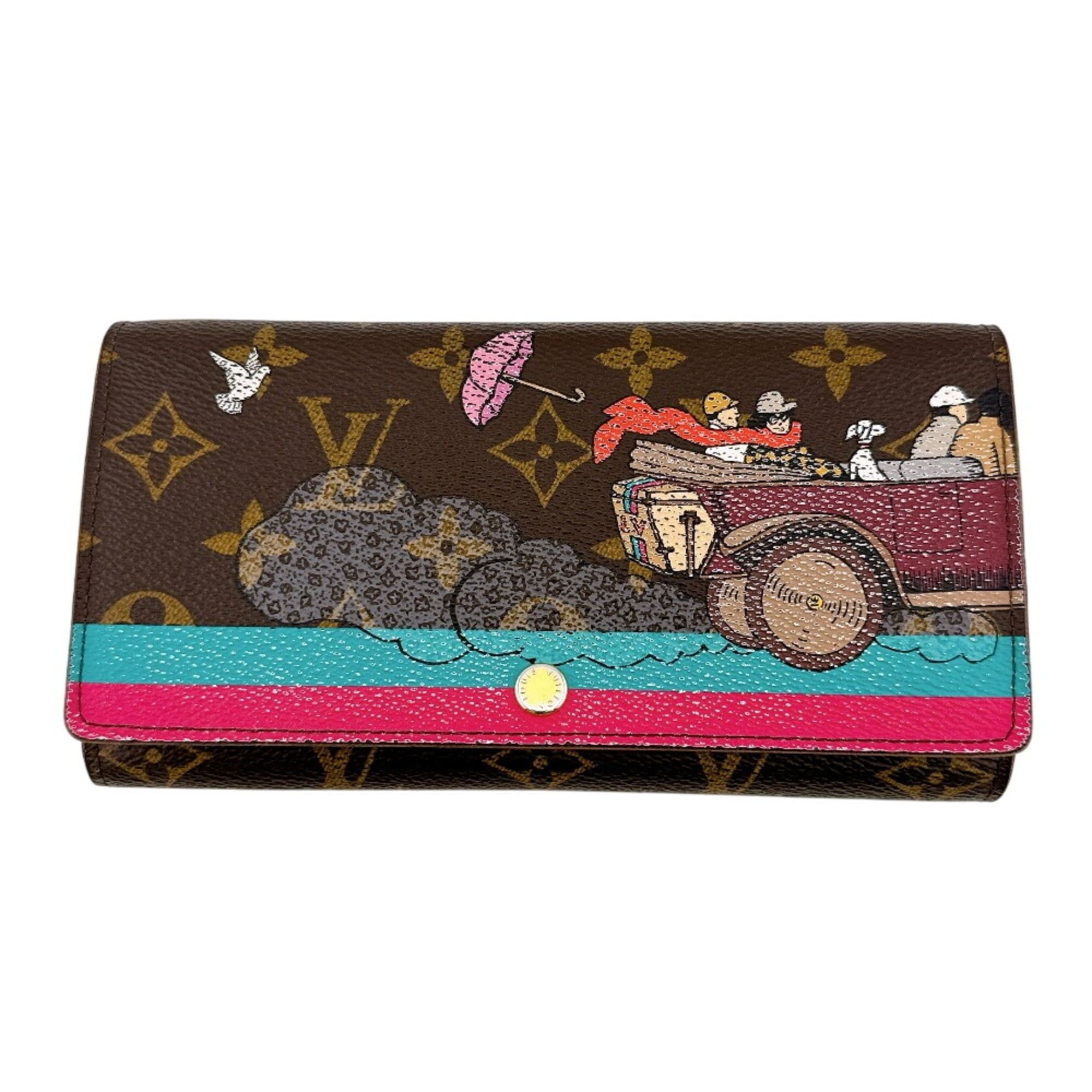 Louis Vuitton LOUIS VUITTON M61359 Portefeuille Sarah 2015 Christmas Limited Edition Long Wallet, Bi-fold, Monogram, Brown Size ONE SIZE - 1 Thumbnail