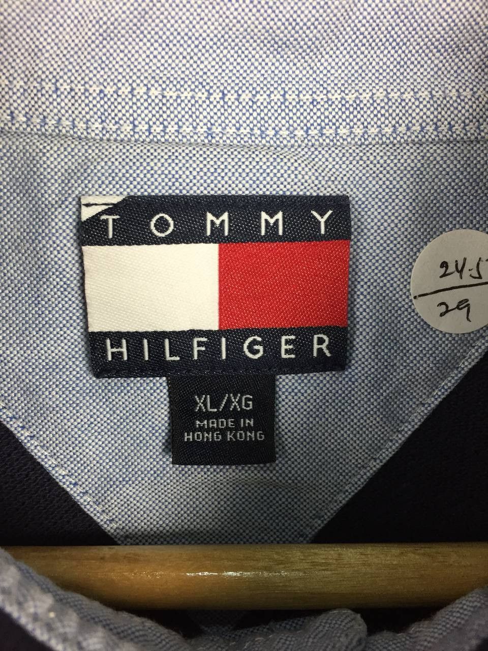 Tommy Hilfiger Vtg Tommy Hilfiger Embroidered Flag Logo Polo Shirt Size US XL / EU 56 / 4 - 11 Thumbnail