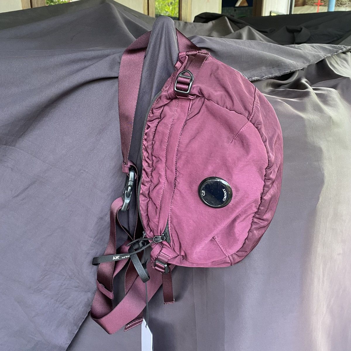 C.P. Company CP company lens nylon B maroon crossbody pack Size ONE SIZE - 1 Thumbnail