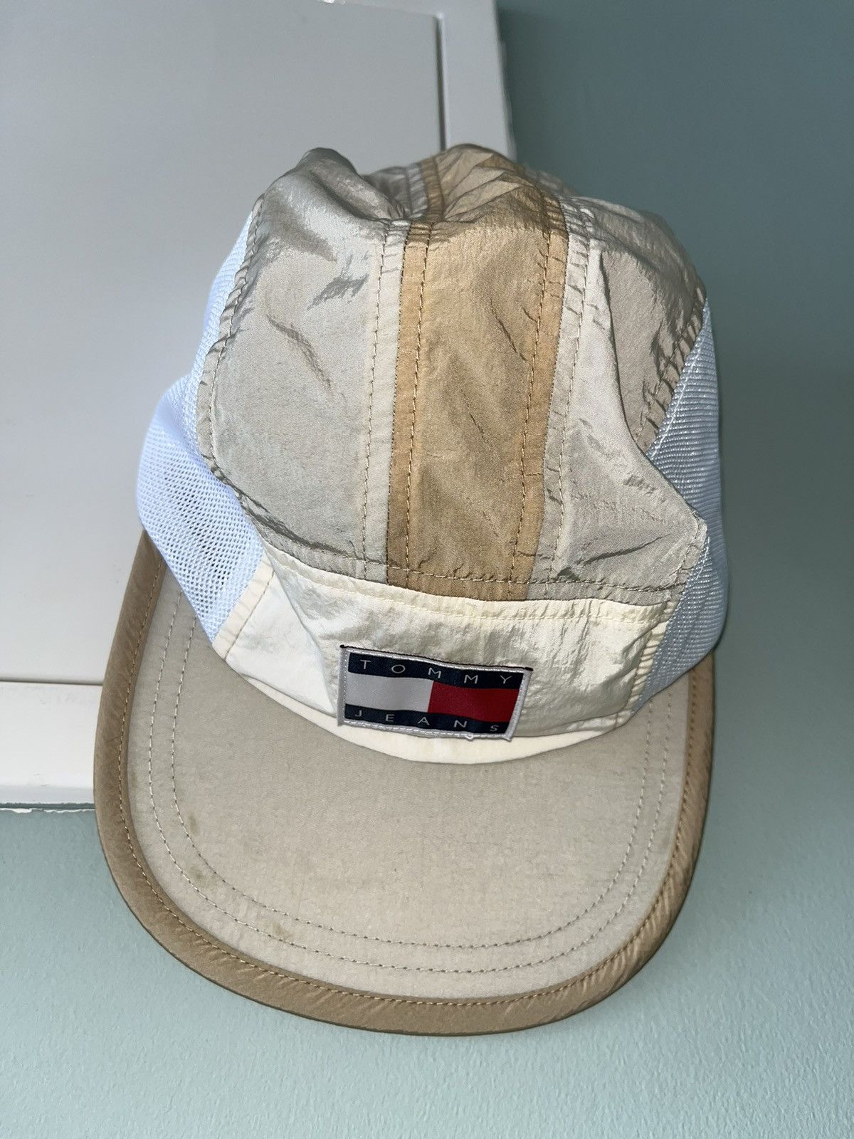 Tommy Jeans 🧢 Tommy Jeans Nylon Tech Cap – Beige / White – OS Size ONE SIZE - 8 Thumbnail