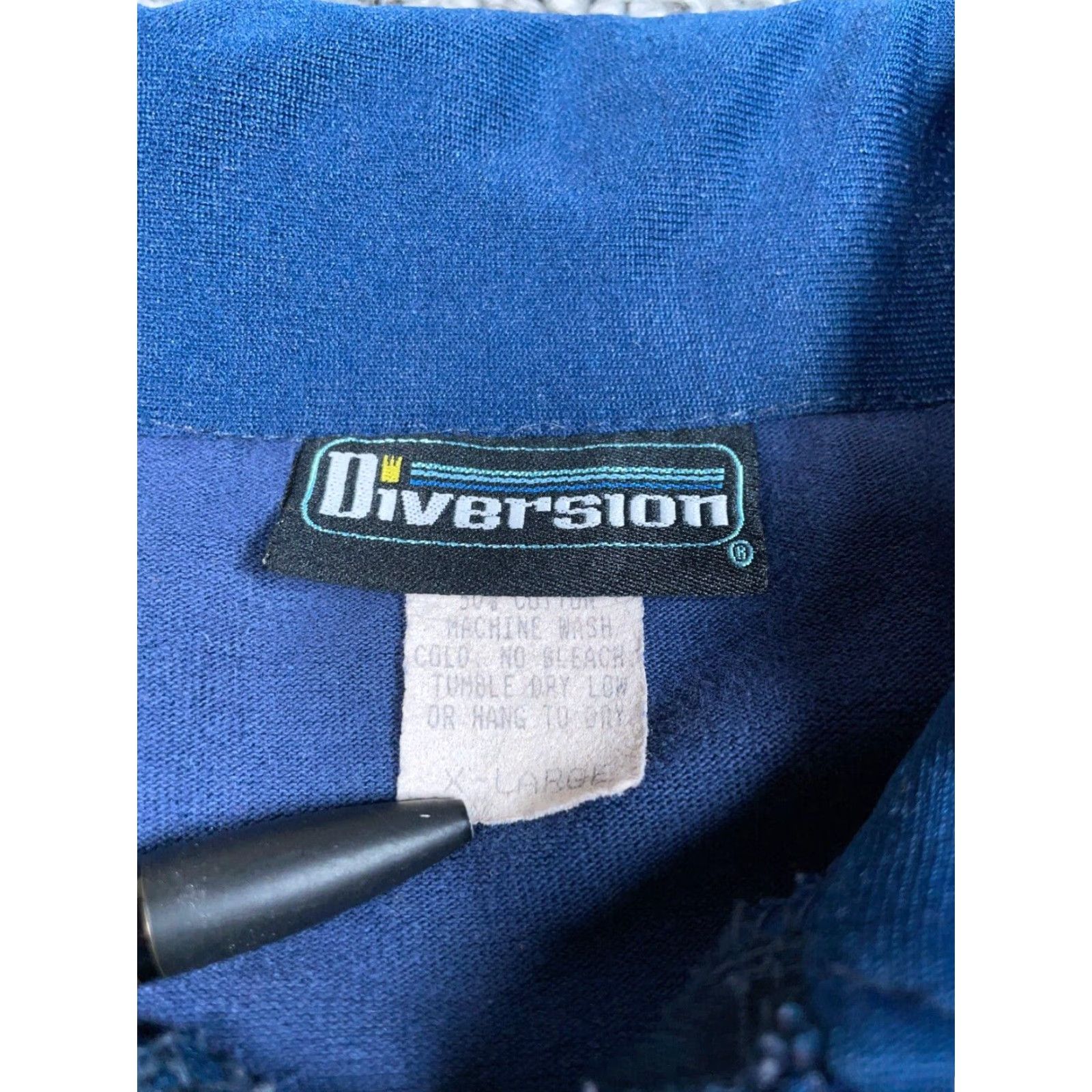 Vintage VTG 90s Taped Sleeve Collared 1/4 Zip Shirt Adult XL Blue 50/50 Cotton-Polyester Skater Size US XL / EU 56 / 4 - 3 Thumbnail