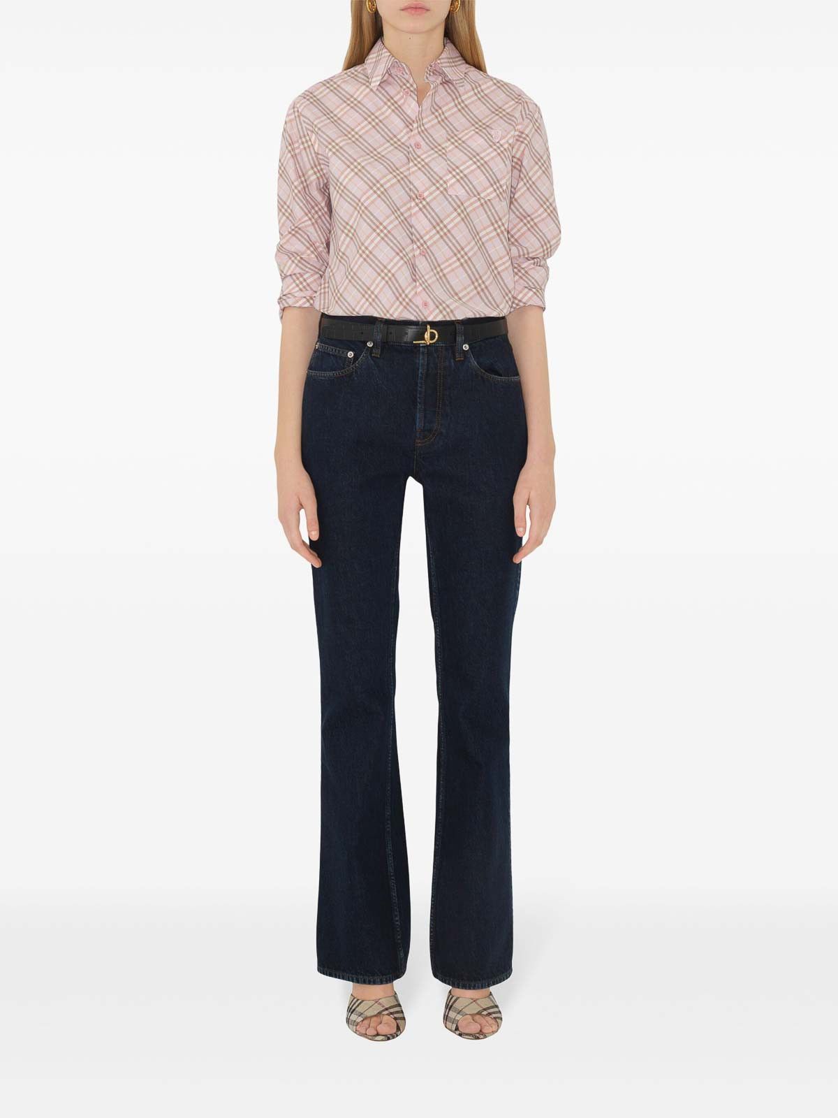 Burberry o1w1db10326 Flared Denim Jeans in Indigo Blue Size 29" - 2 Thumbnail