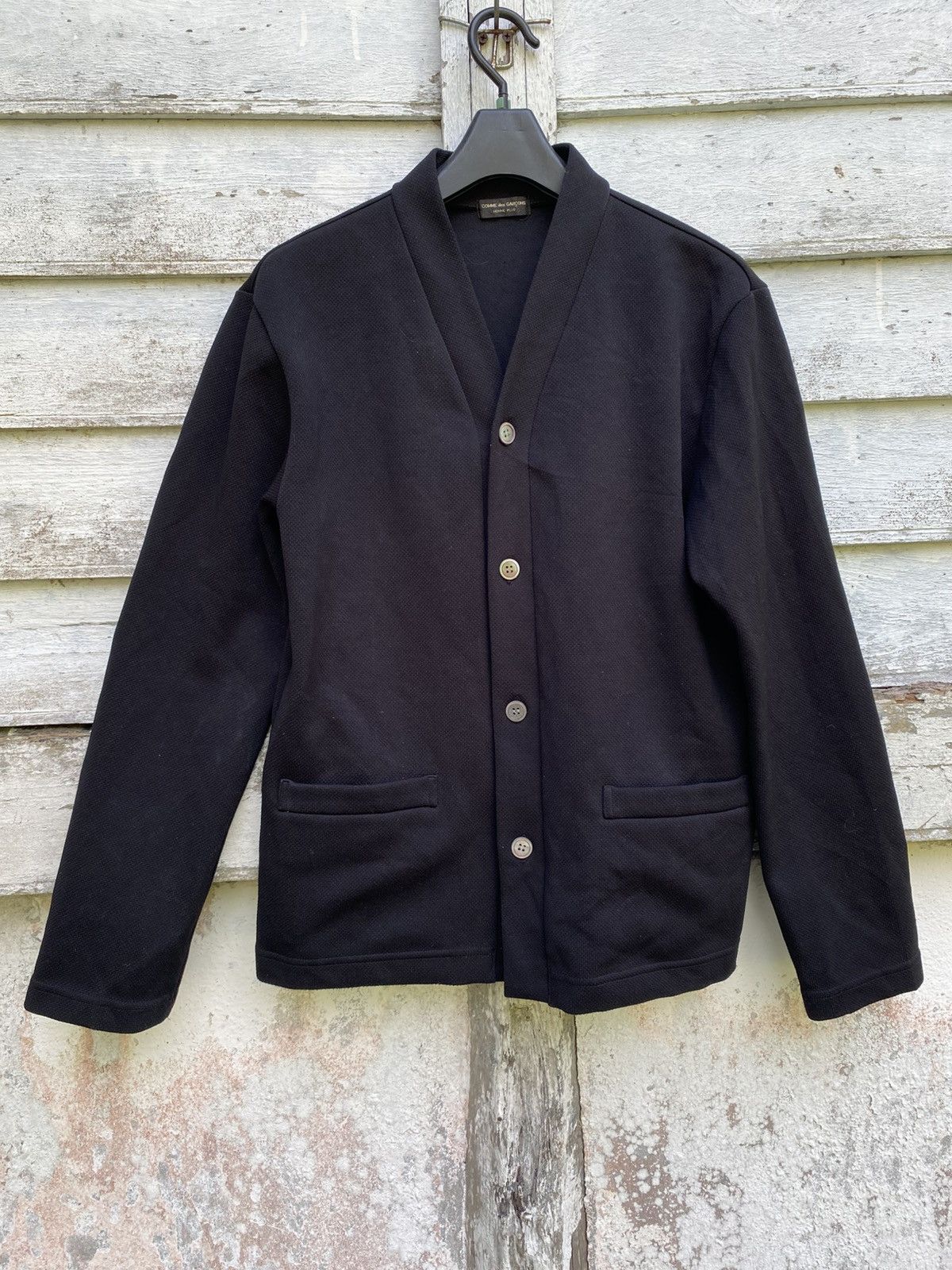 Comme des Garcons Homme Plus × Vintage CDG Homme Plus AD98 Black Cardigan Smart Design Size US M / EU 48-50 / 2 - 1 Thumbnail