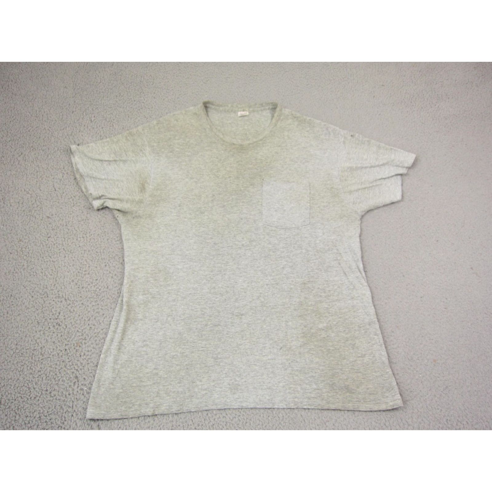 Fruit Of The Loom VINTAGE Fruit of the Loom Shirt Adult XL Gray Mens Distressed Size US XL / EU 56 / 4 - 2 Thumbnail