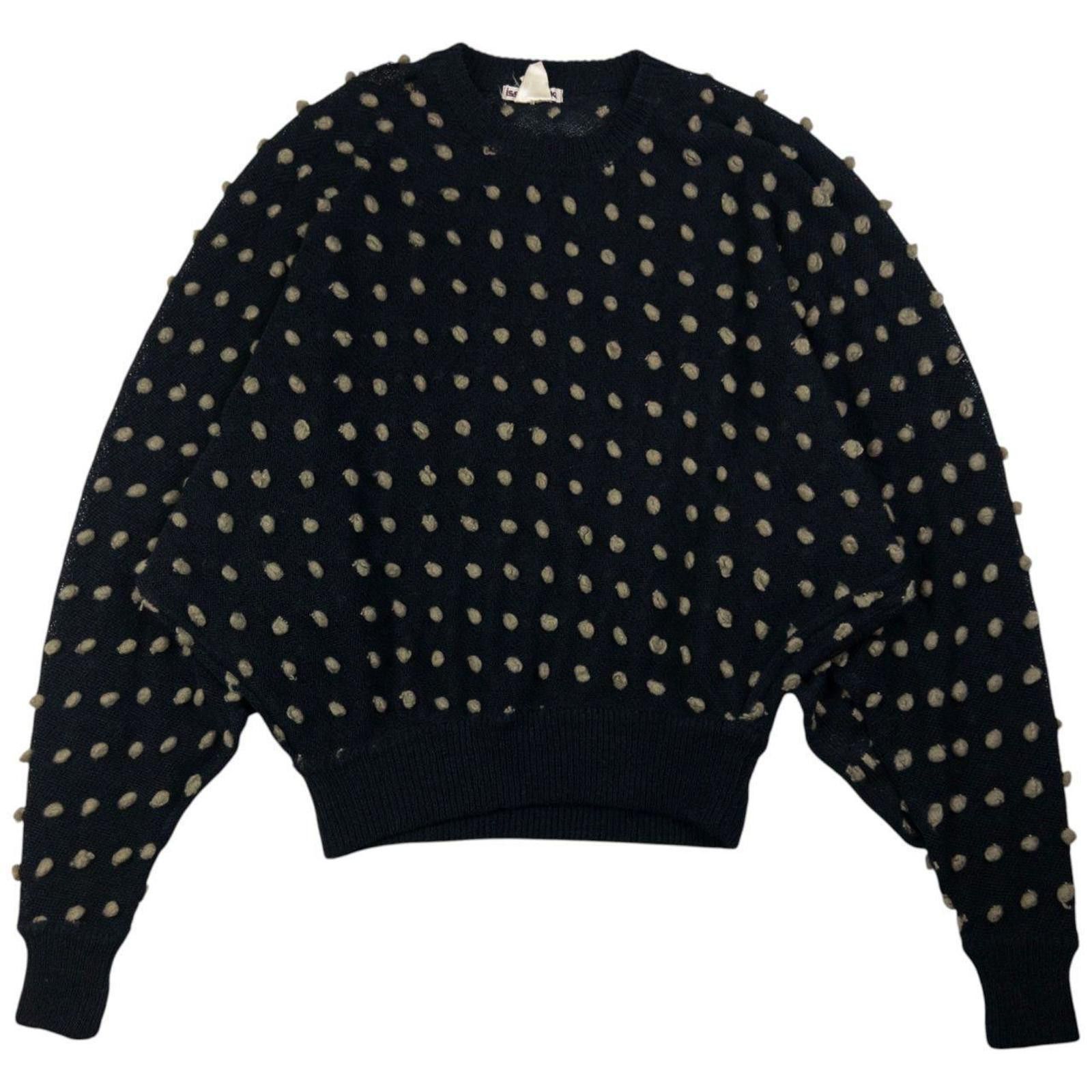 Vintage 1980S Issey Miyake Batwing Bobble Knit Jumper Size L