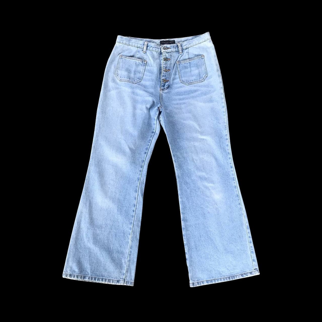 Japanese Brand × Tornado Mart × Vintage W34x30 FLARED JAPAN JOUER AUX ECHECS BUSH JEAN LIGHTWASH Size US 34 / EU 50 - 1 Thumbnail