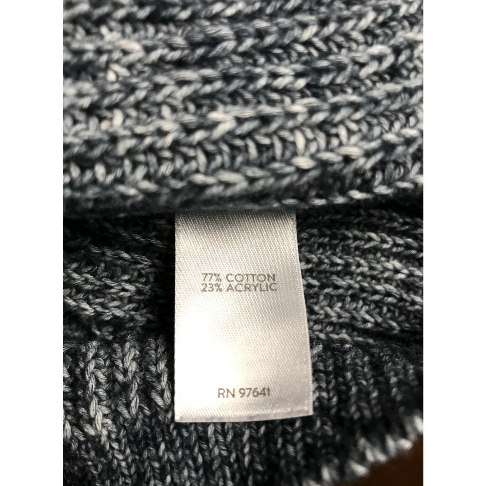 J. Jill J.Jill Sweater Women's Size M Cropped Oversized Knit Pullover Blue Gray Half Sleeve Cowl Neck Knitwear Pullover Womens Medium Oversized Sweater Size M / US 6-8 / IT 42-44 - 4 Thumbnail