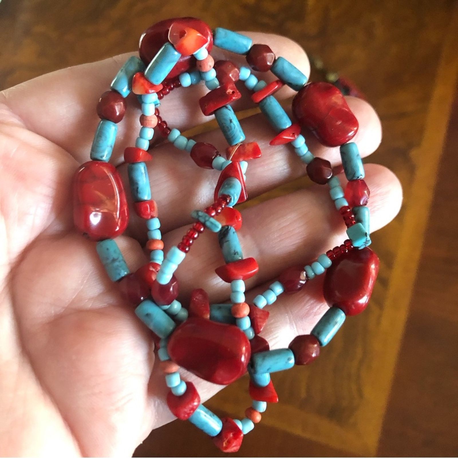 Jewelry Southwestern faux red coral and howlite jewelry set Size ONE SIZE - 10 Thumbnail