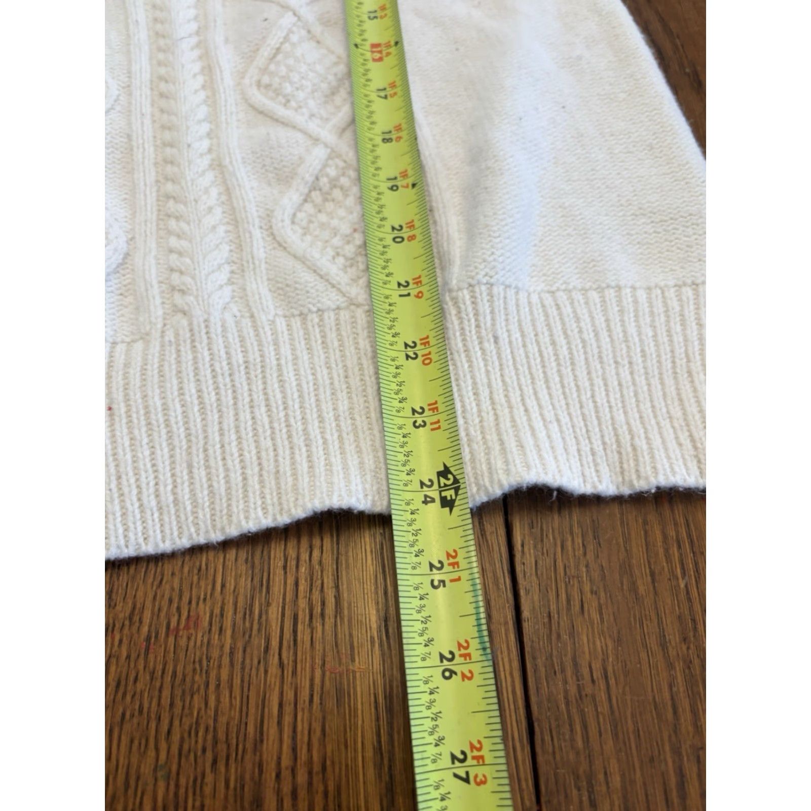 Old Navy Old Navy Womens Sweater Large Crew Neck Beige Cable Knit Pullover Classic Shirt Womens L Beige Classic Pullover Knit Cotton Wool? Size L / US 10 / IT 46 - 4 Thumbnail