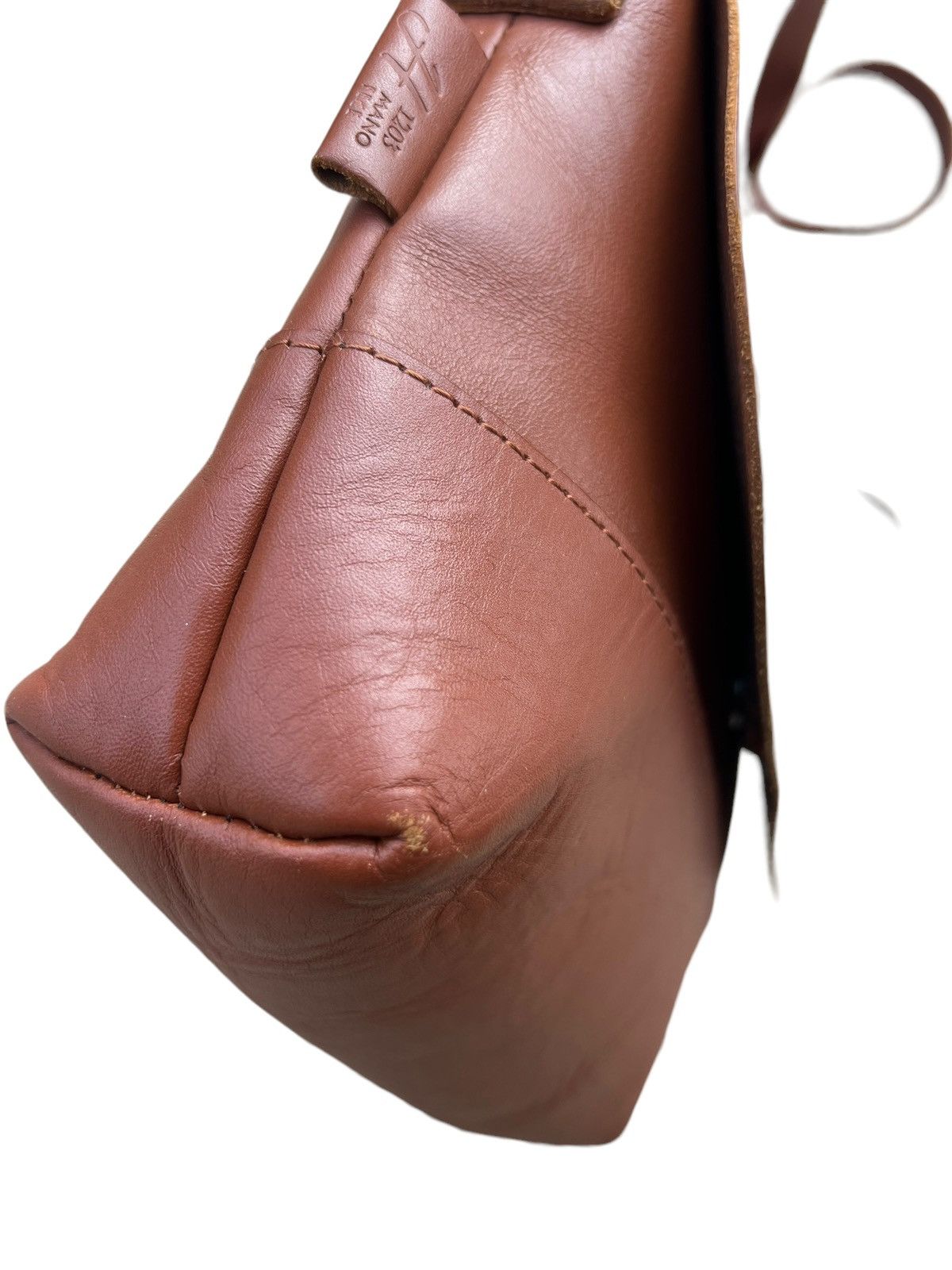 Leather Vintage H1203 Mano Fece Japan Leather Bag Size ONE SIZE - 12 Thumbnail