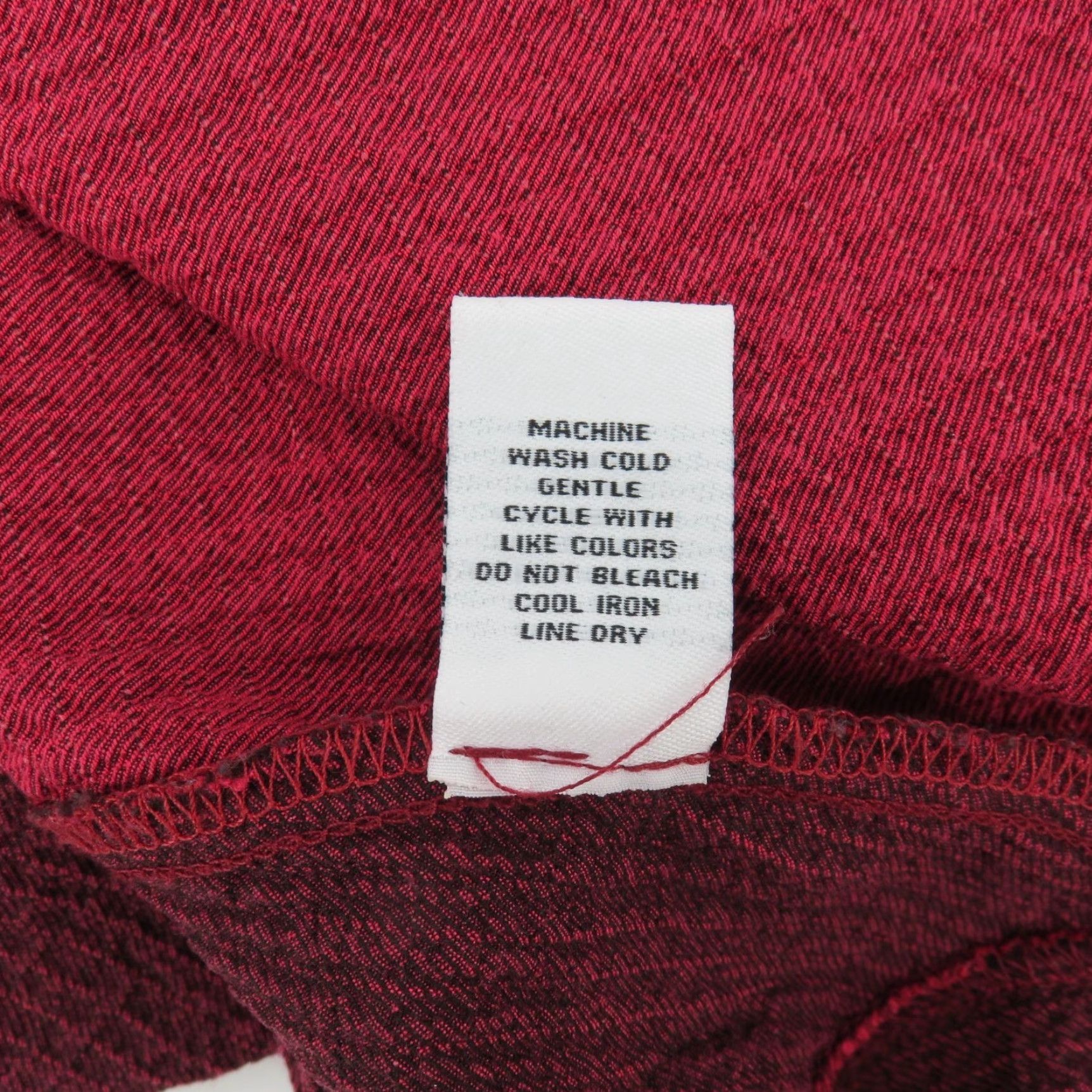 Habitat Habitat Shirt Women Small Red Long Sleeve Crinkle Asymmetrical Hem Blouse Top Size S / US 4 / IT 40 - 7 Thumbnail