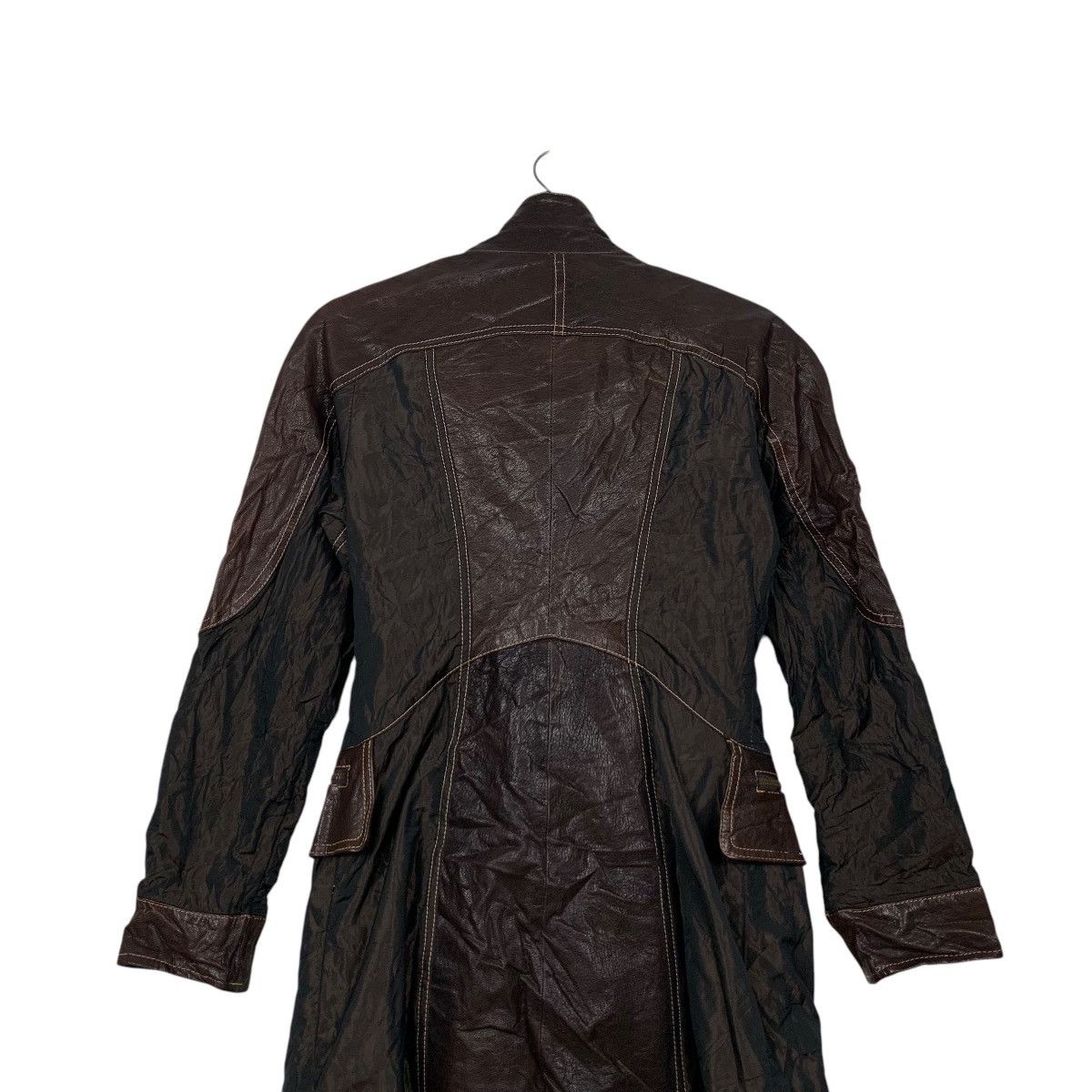 Leather PUNTO Hybrid Leather Trench Coat Jacket #2180-C96 Size M / US 6-8 / IT 42-44 - 20 Thumbnail