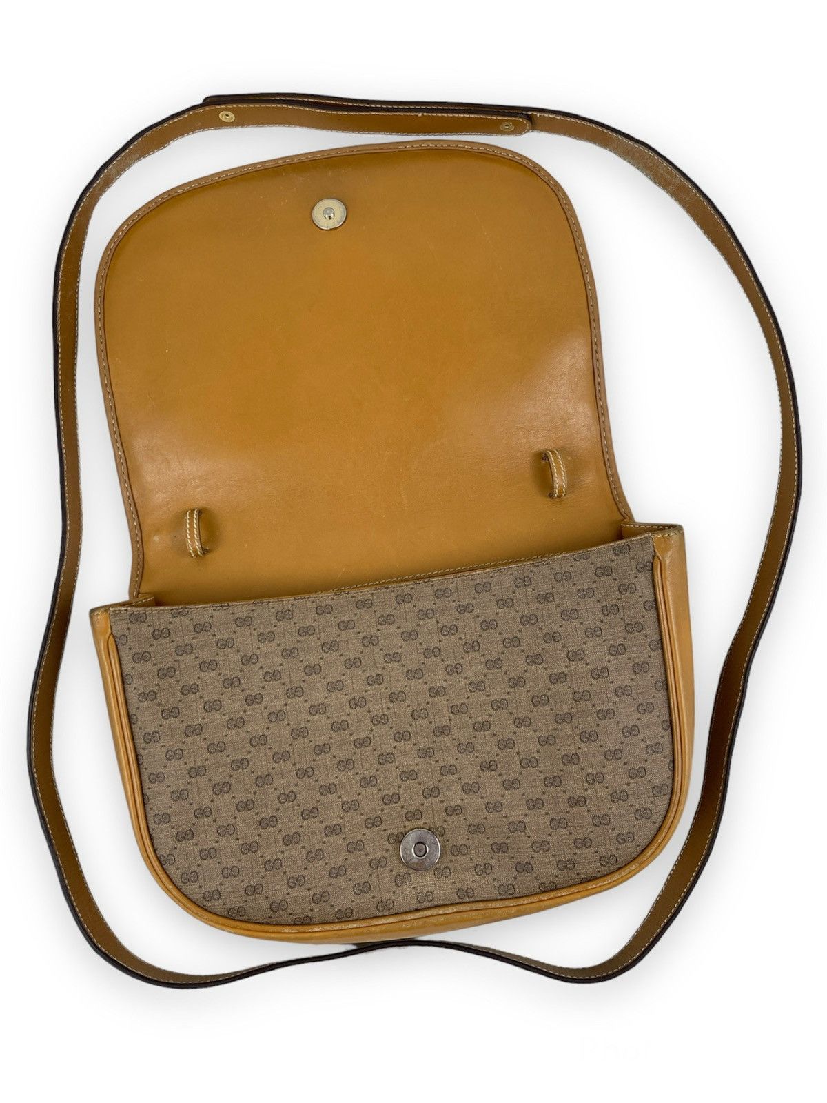 Designer × Gucci × Paolo Gucci RARE VTG 60's Supreme GG Monogram Guccissima Leather Cross-body Shoulder Bag Size ONE SIZE - 5 Thumbnail