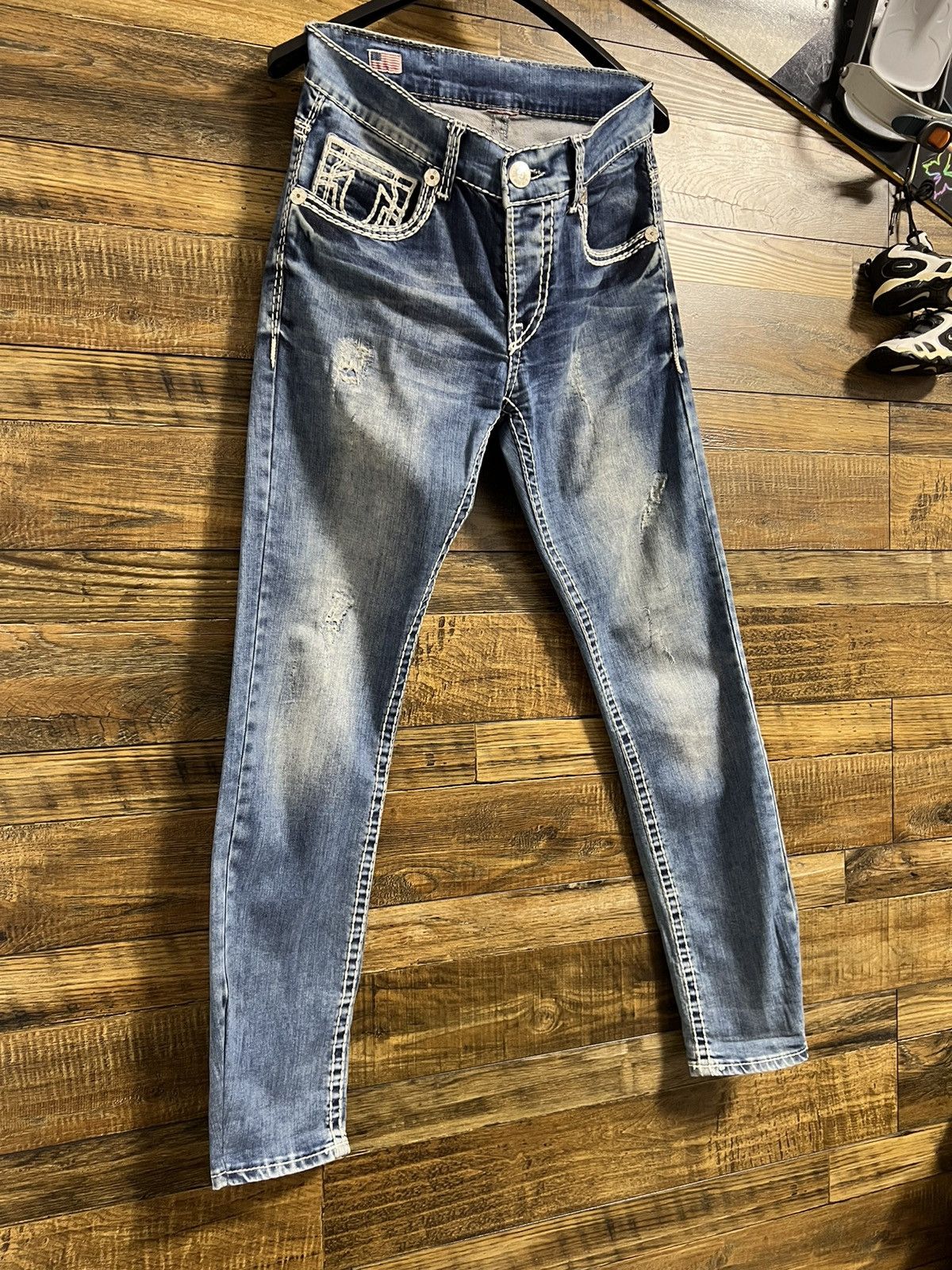 True Religion TRUE RELIGION MADE IN USA Vintage Y2K Denim Jeans Size US 32 / EU 48 - 12 Thumbnail