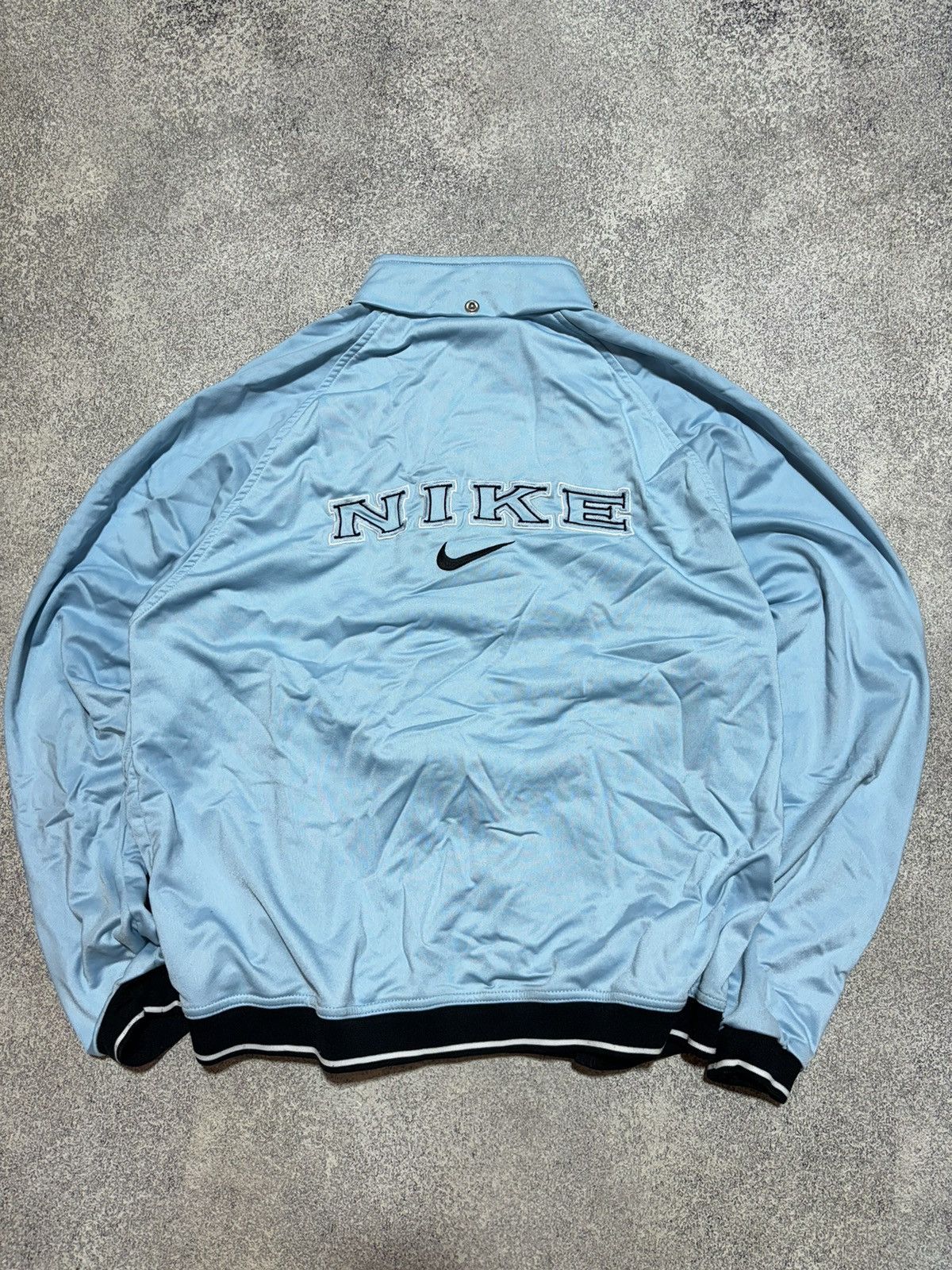 Nike × Vintage RARE Nike Vintage 90s Track Jacket Big Logo Swoosh Small Size US S / EU 44-46 / 1 - 7 Thumbnail