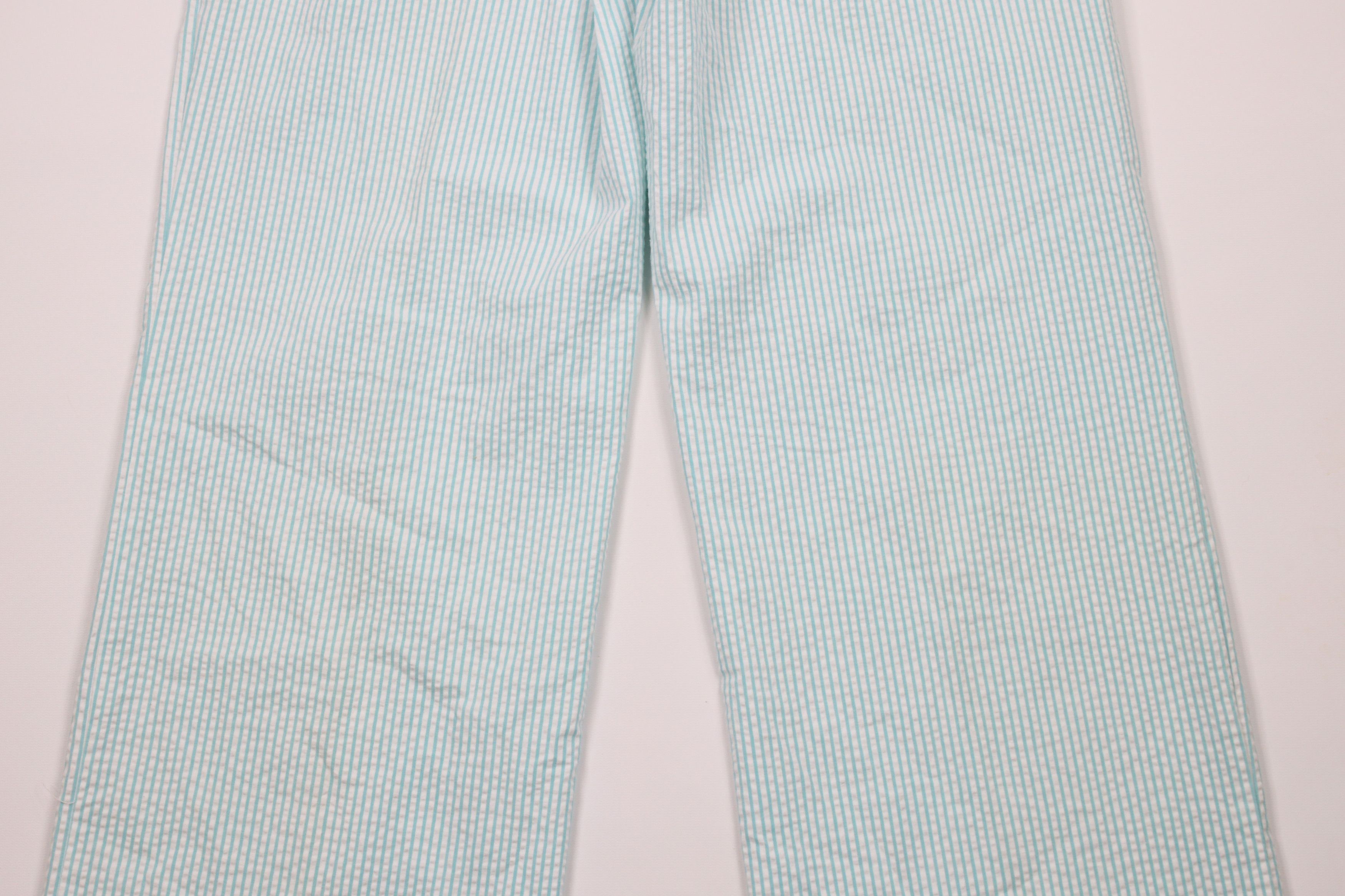 Vintage New Gene Meyer 2 Piece Striped Seersucker Flower Suit Size XL / US 12-14 / IT 48-50 - 18 Thumbnail