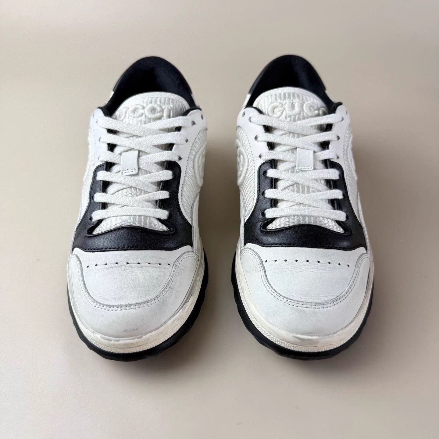Gucci Gucci Mac80 Black/White Lace-up Sneakers 36 EU Size US 5 / IT 35 - 2 Thumbnail